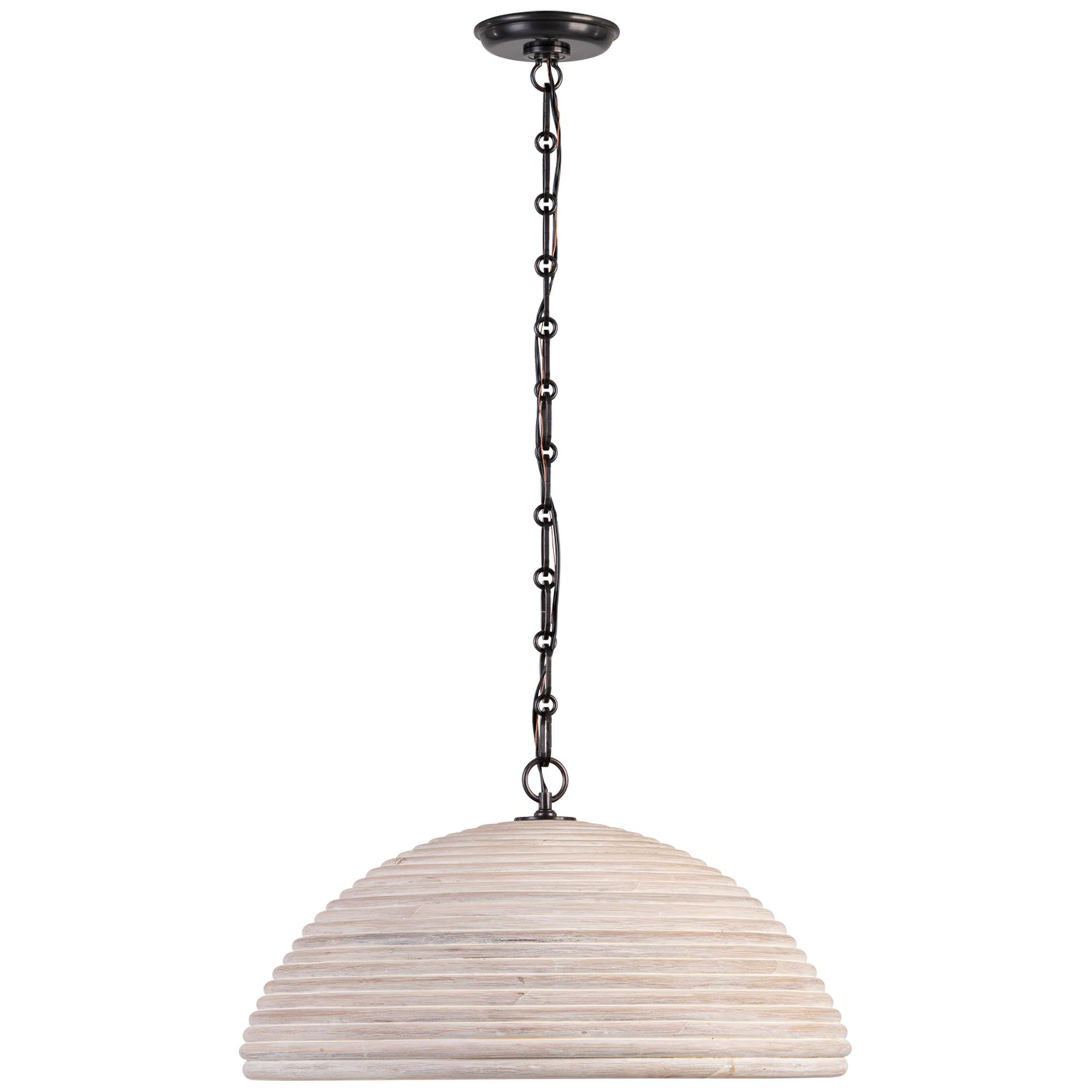 Shown in Bronze finish and Ash Rattan shade
