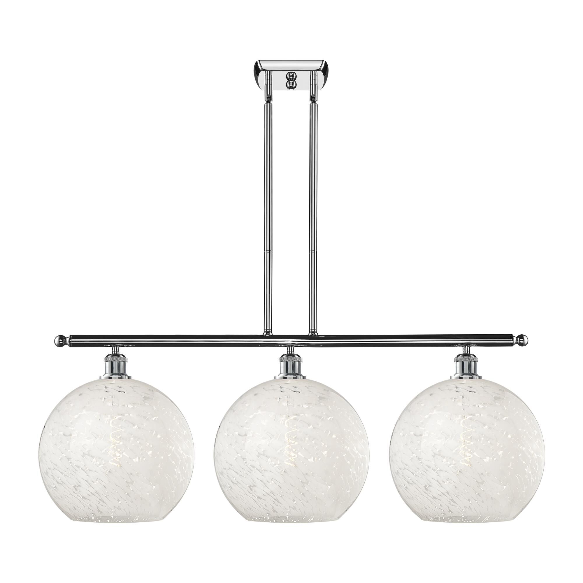 Bruno Marashlian White Mouchette 39 Inch Linear Suspension Light by Innovations Lighting