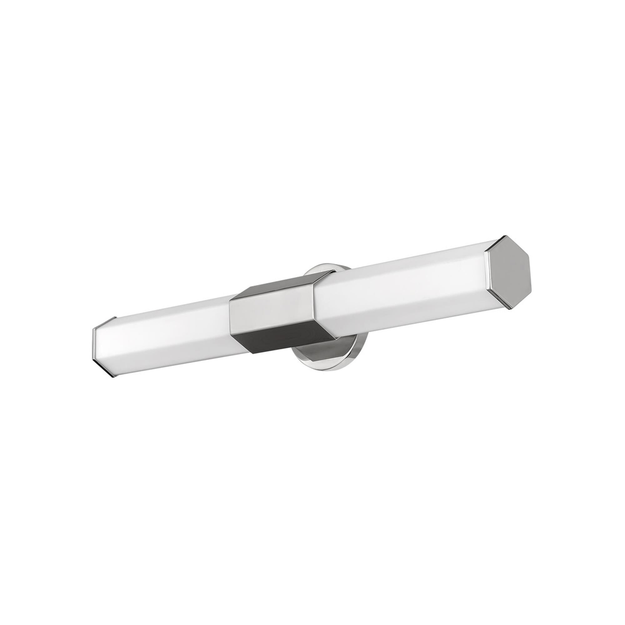 Shown in Polished Nickel finish and Etched glass