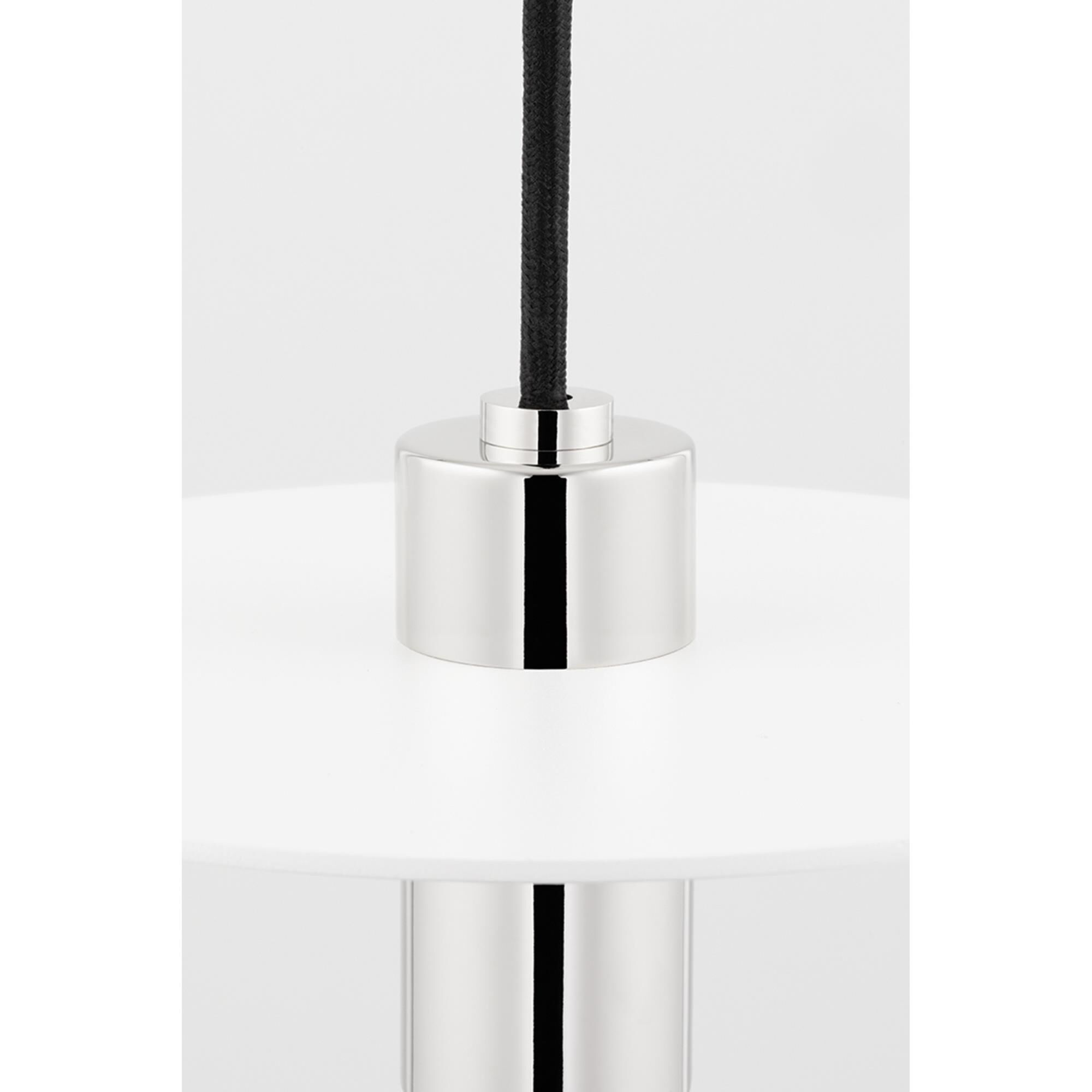 Shown in Polished Nickel finish and White accent