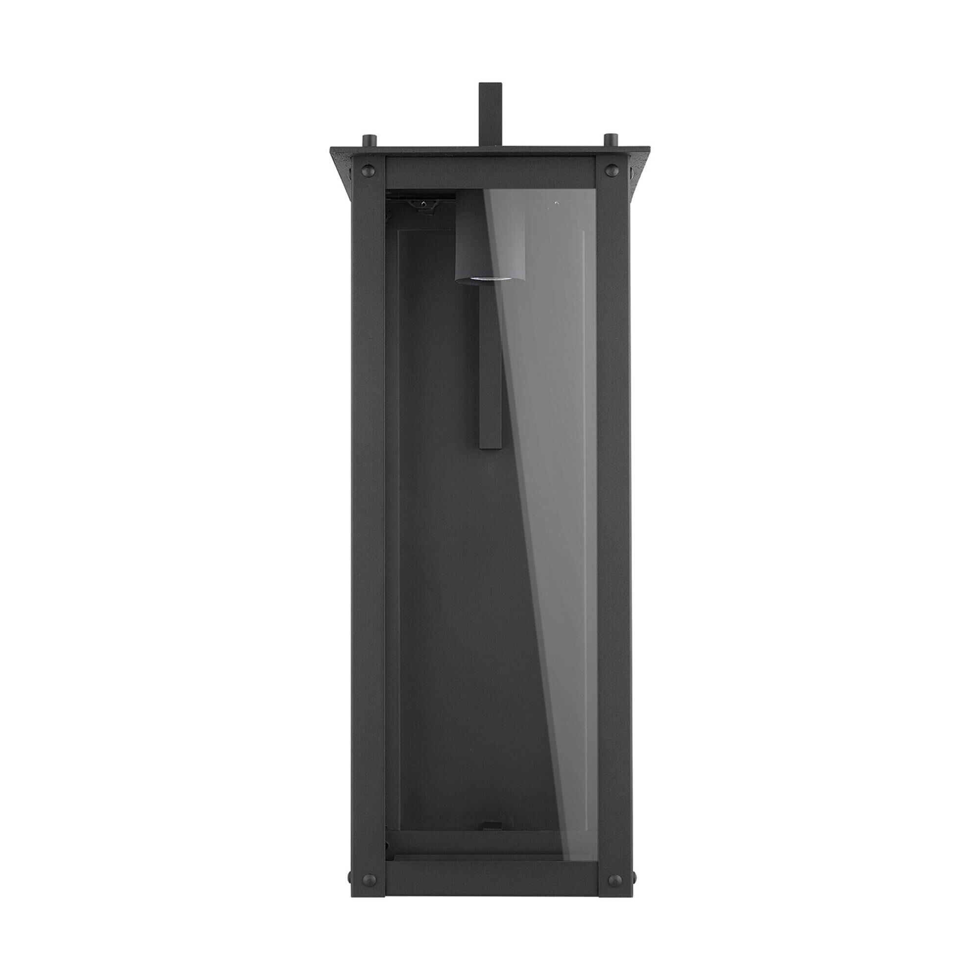 Shown in Black finish and Clear glass