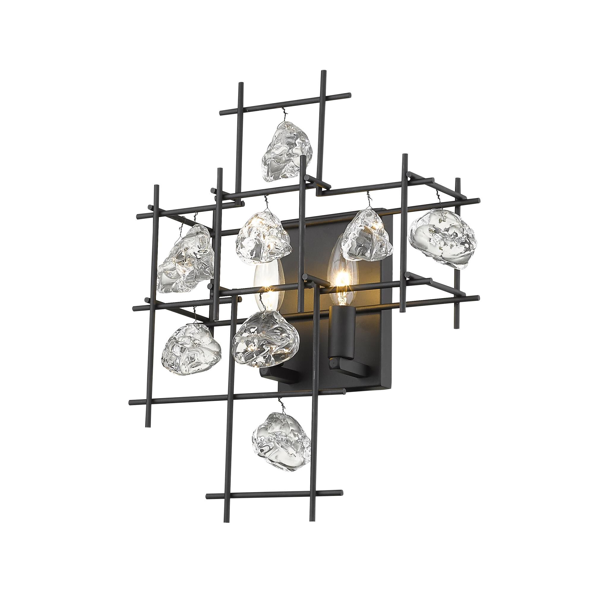 Shown in Matte Black finish and --- glass and --- shade