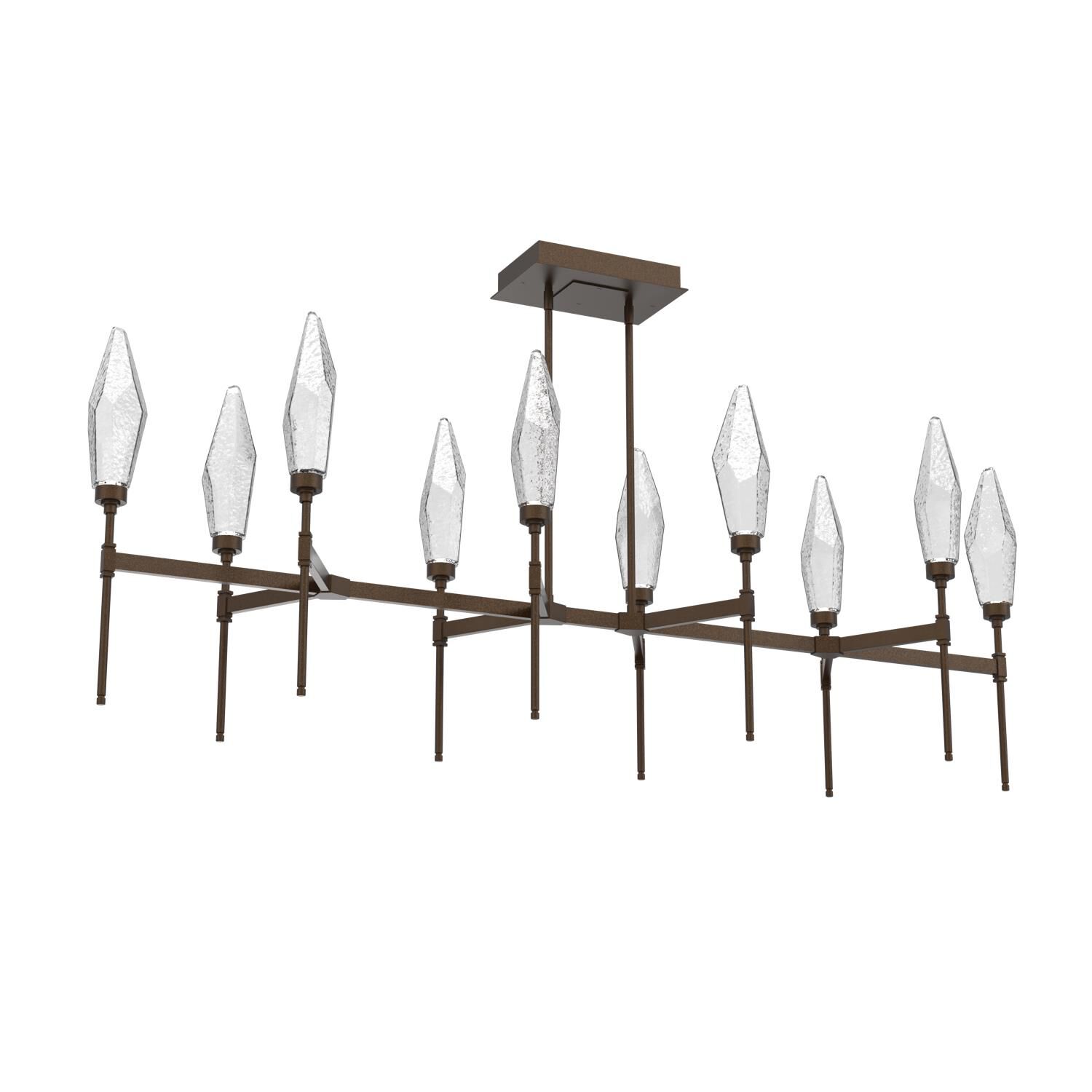 Shown in Flat Bronze finish and Chilled Clear glass