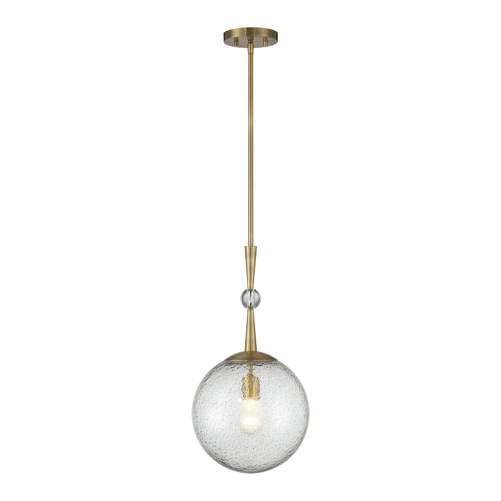 Shown in Oxidized Aged Brass finish and Volcanic Clear glass