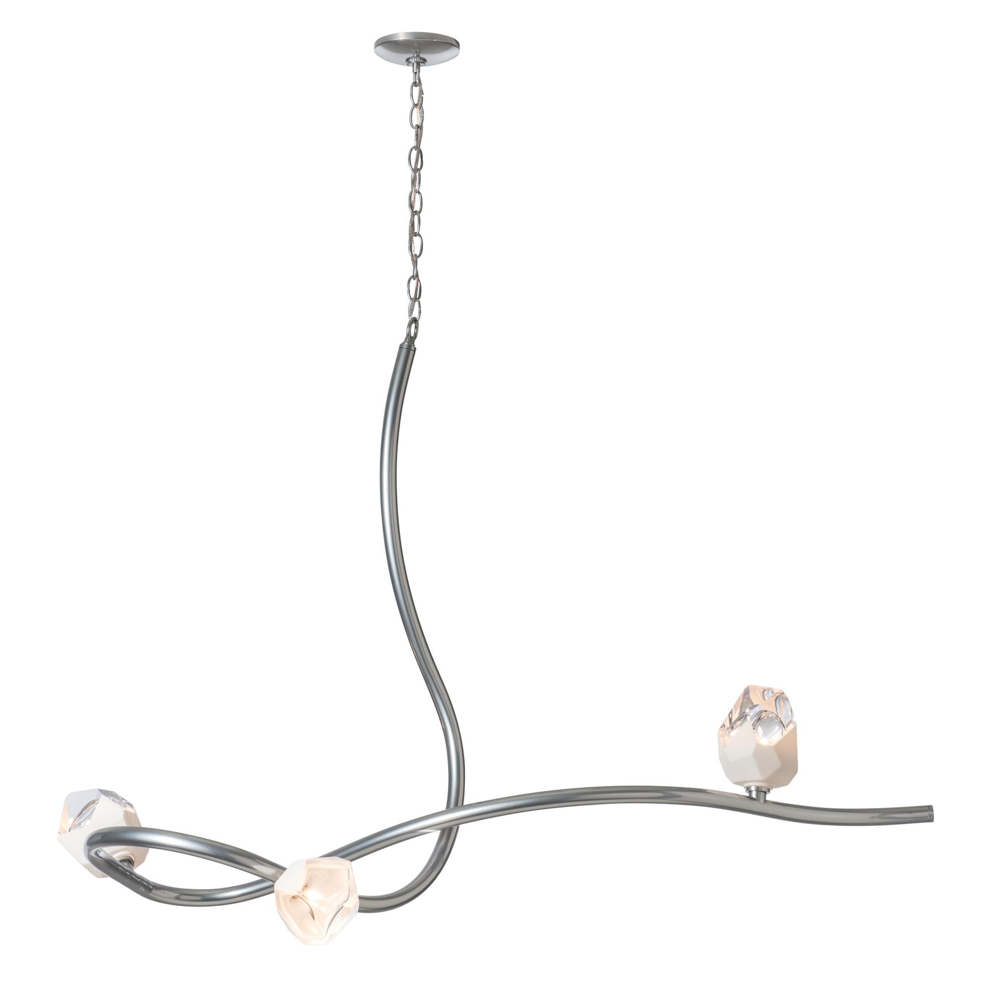 Shown in Sterling finish and White Crystal glass