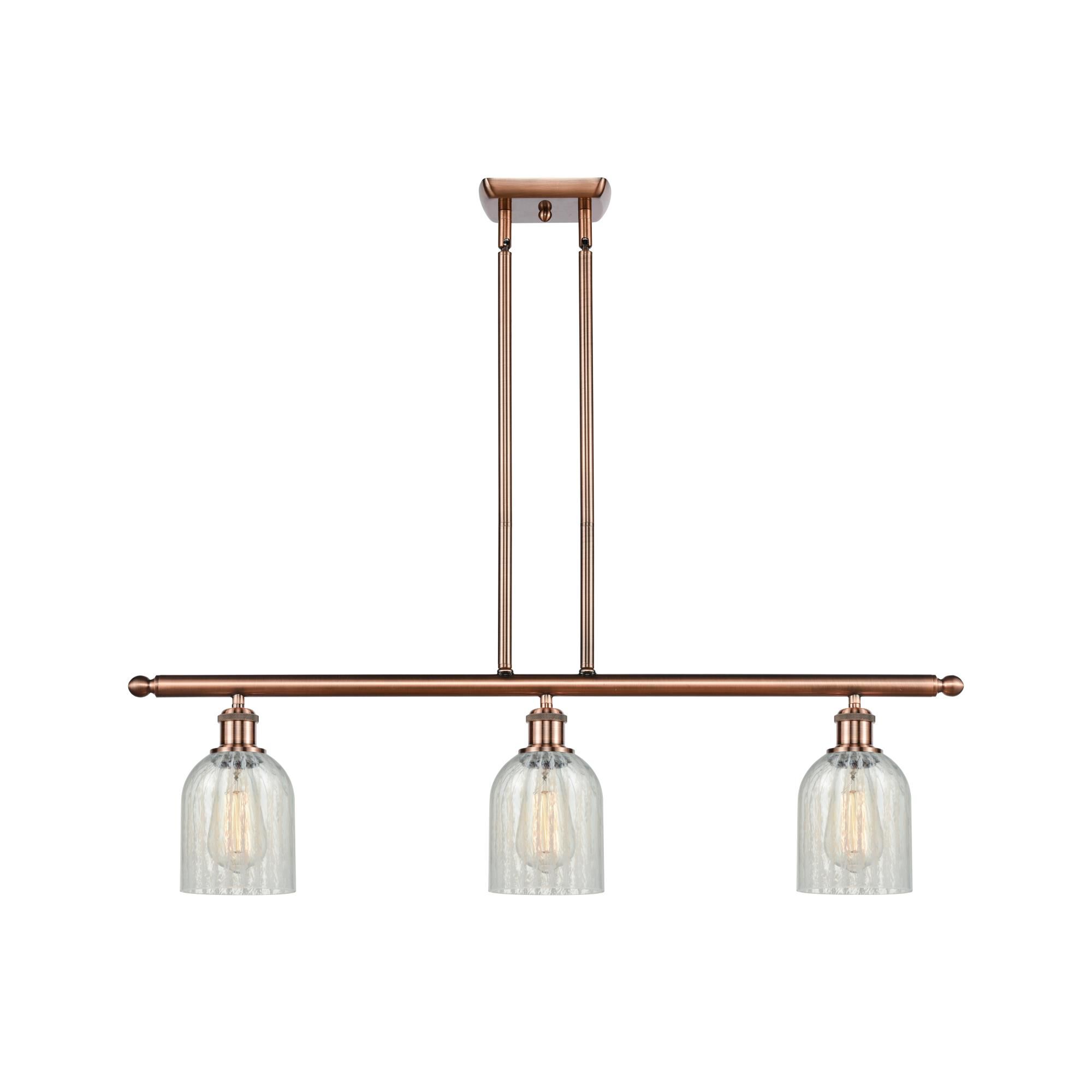 Shown in Antique Copper finish and Bell glass and Glass shade