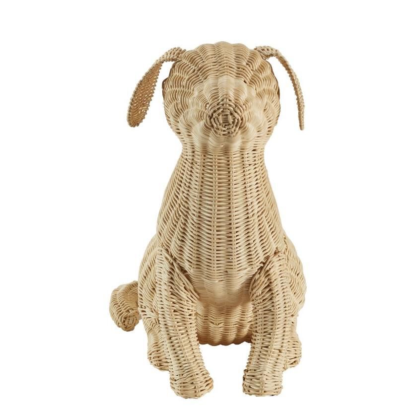 Amanda Lindroth Potcake Wicker Dog Figurine by Chelsea House