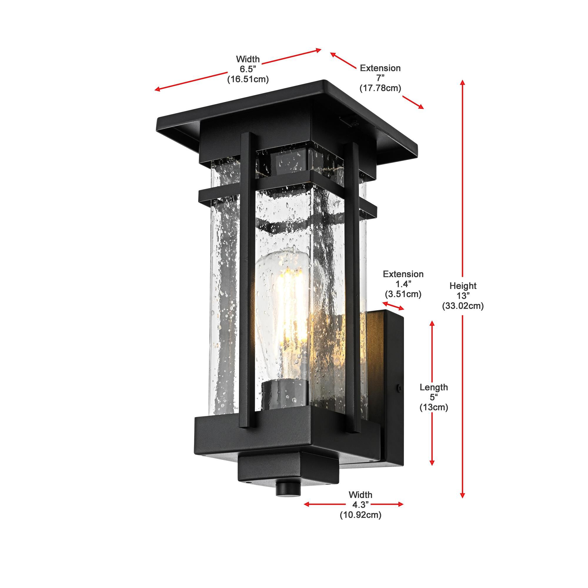 Livingston 7 Inch Outdoor Wall Light by Elegant Lighting