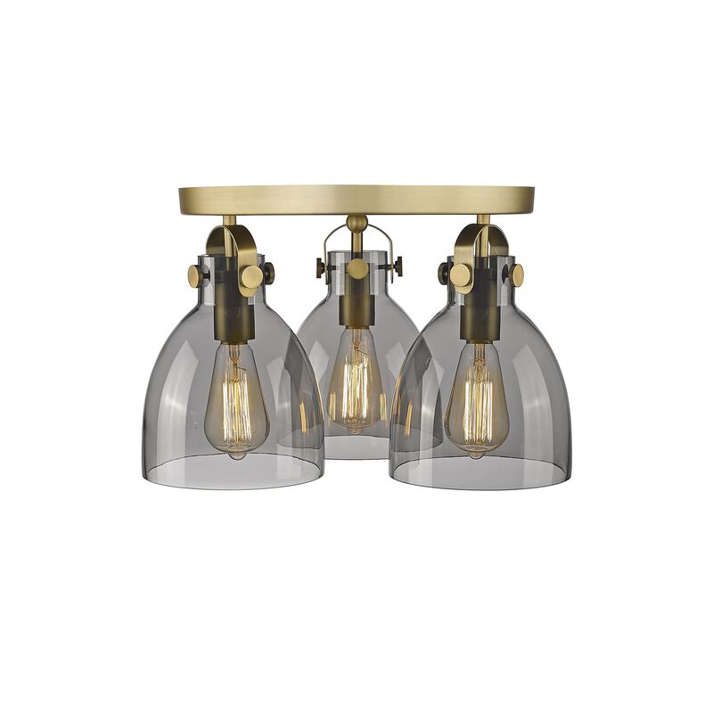 Bruno Marashlian Newton Bell 19 Inch 3 Light Flush Mount by Innovations Lighting