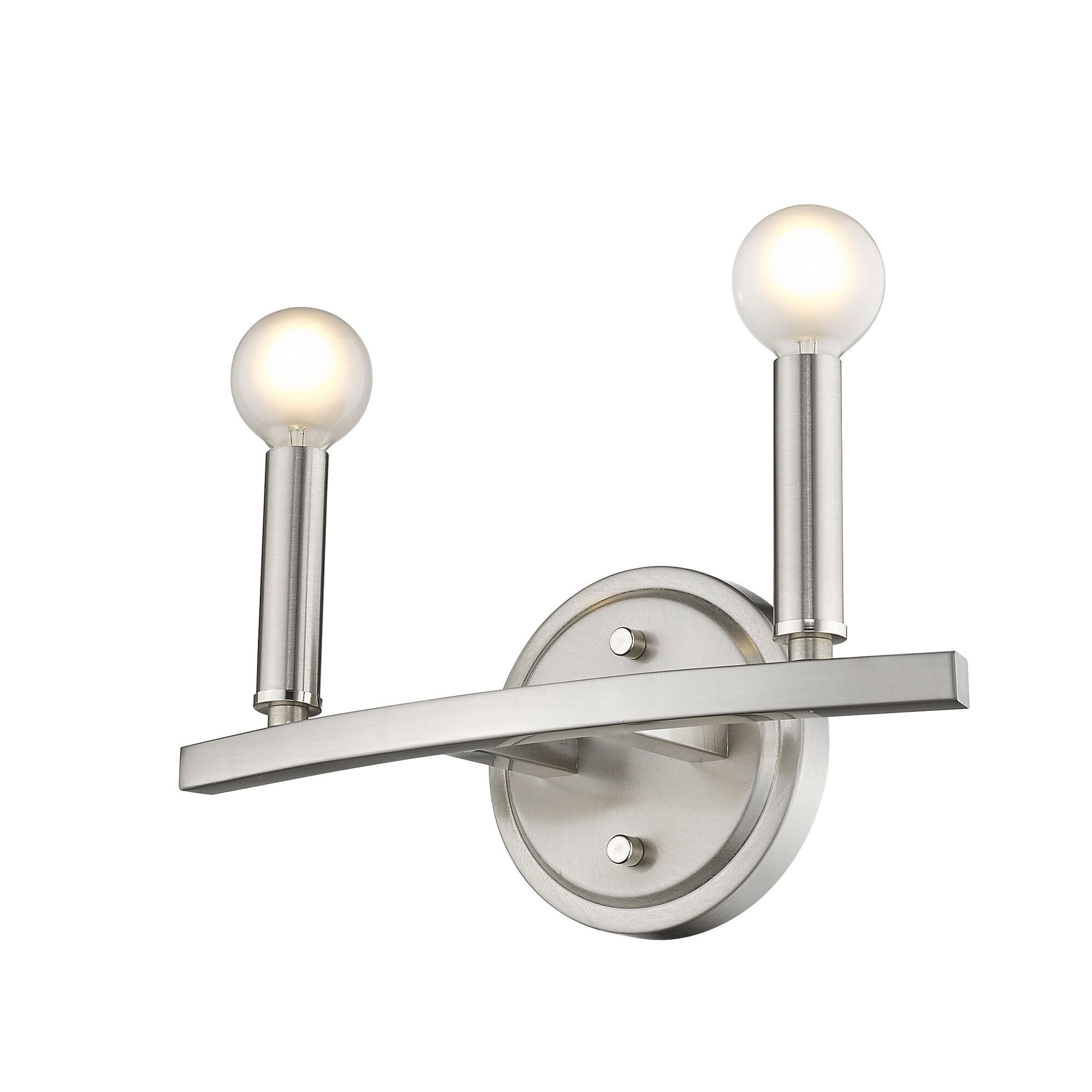 Shown in Satin Nickel finish and -- glass and -- shade