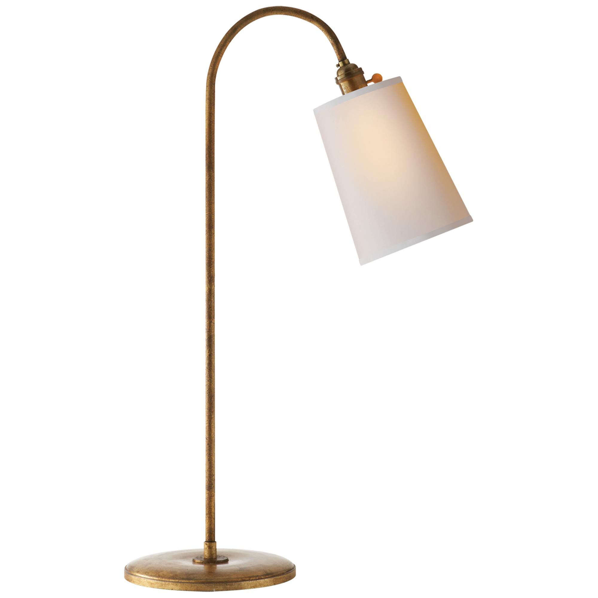 Shown in Gilded Iron finish and Natural Paper shade 