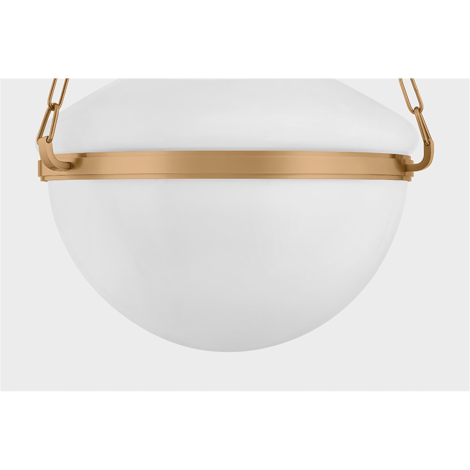 Shown in Patina Brass finish and Opal Glossy glass
