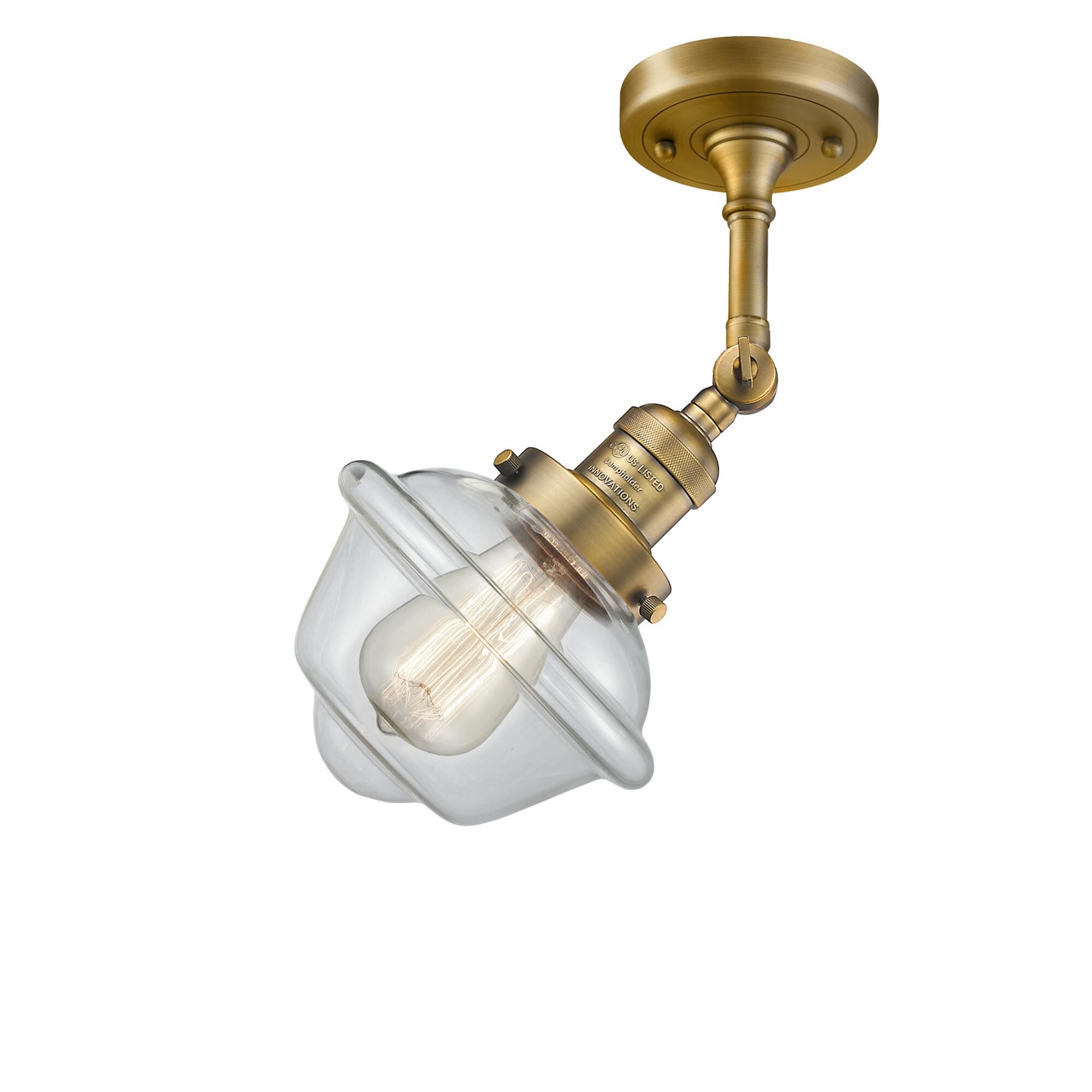 Bruno Marashlian Small Oxford 7 Inch 1 Light Semi Flush Mount by Innovations Lighting