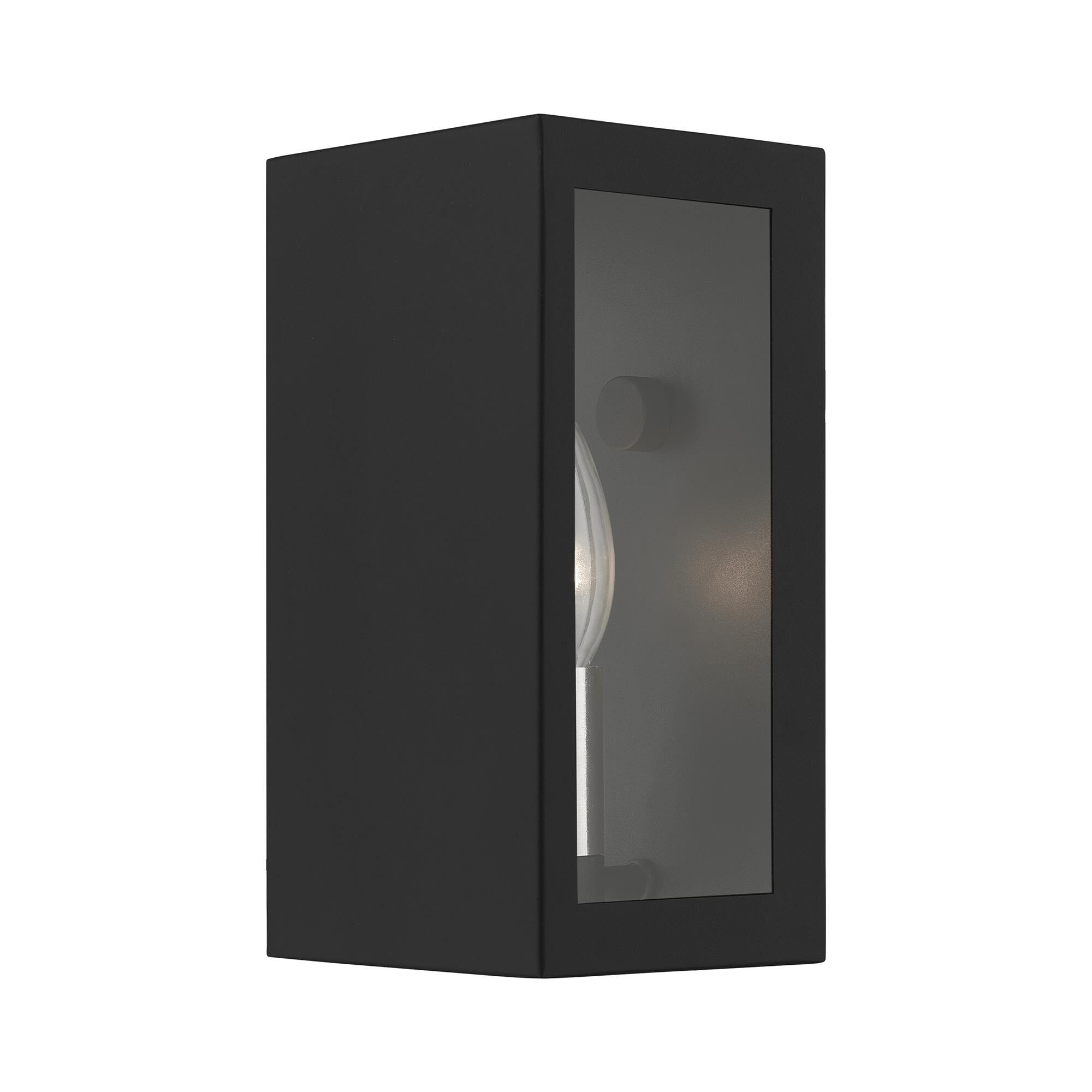 Shown in Textured Black with Brushed Nickel Candles finish and Clear glass