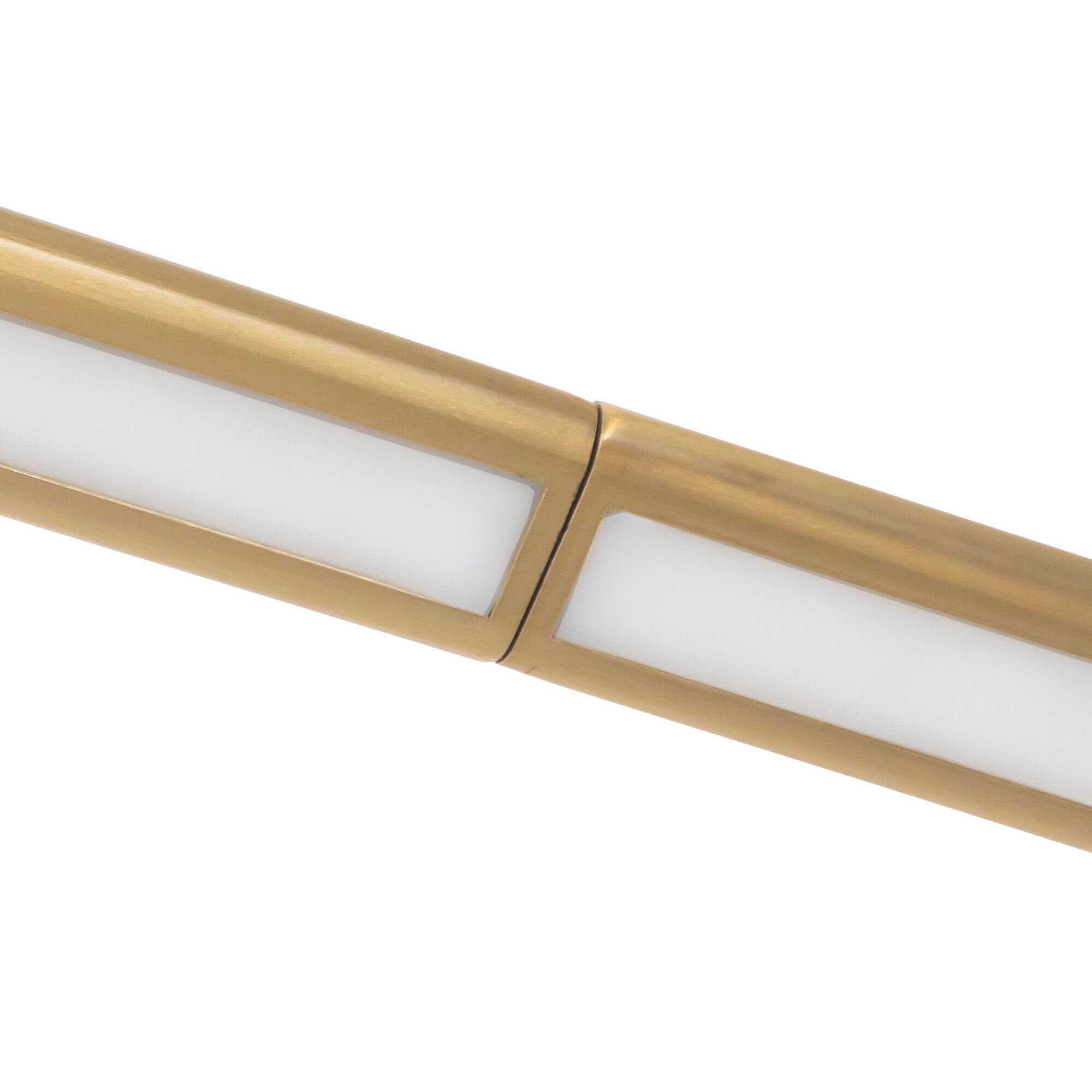 Shown in Brushed Gold finish and White Silicone Diffuser glass