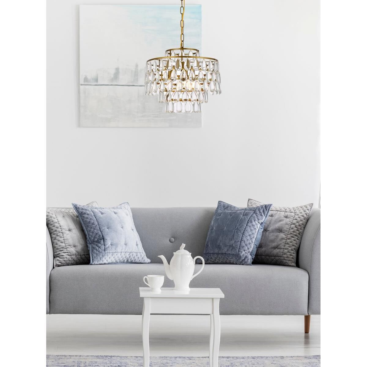 Shown in Brass finish and Royal Cut Clear crystal