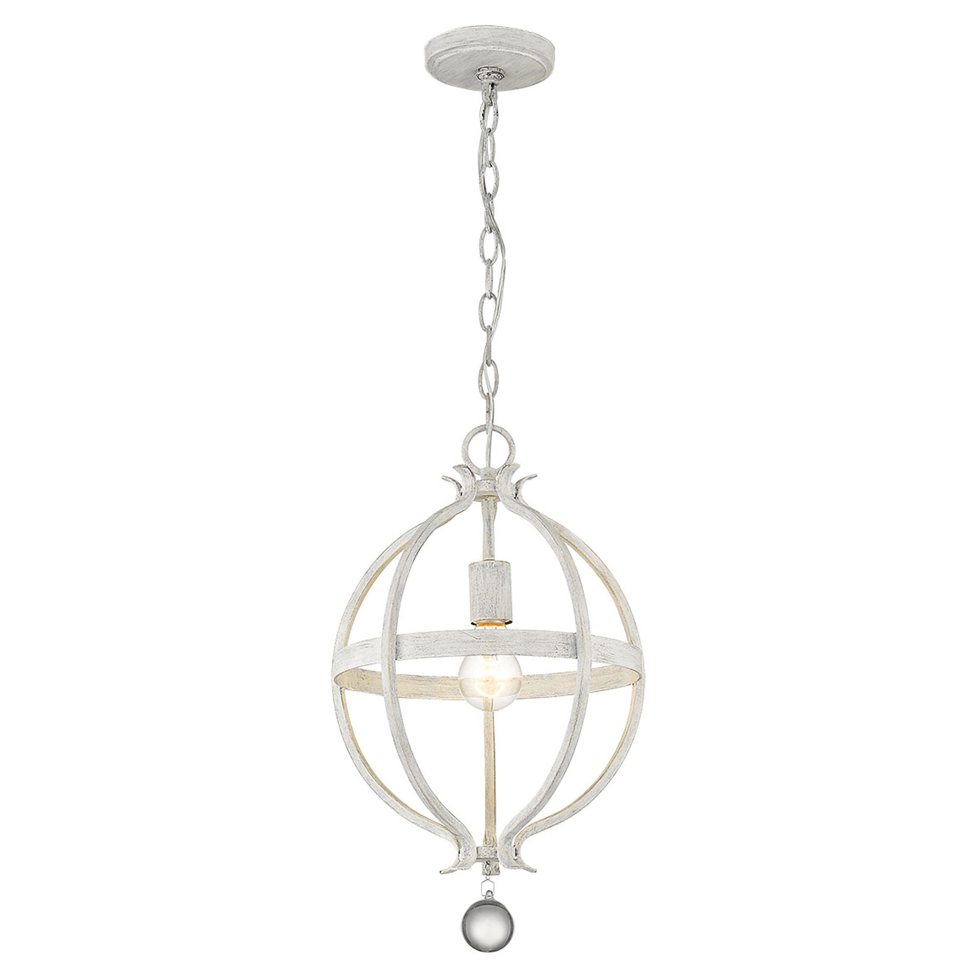 Shown in Country White finish and -- glass and -- shade