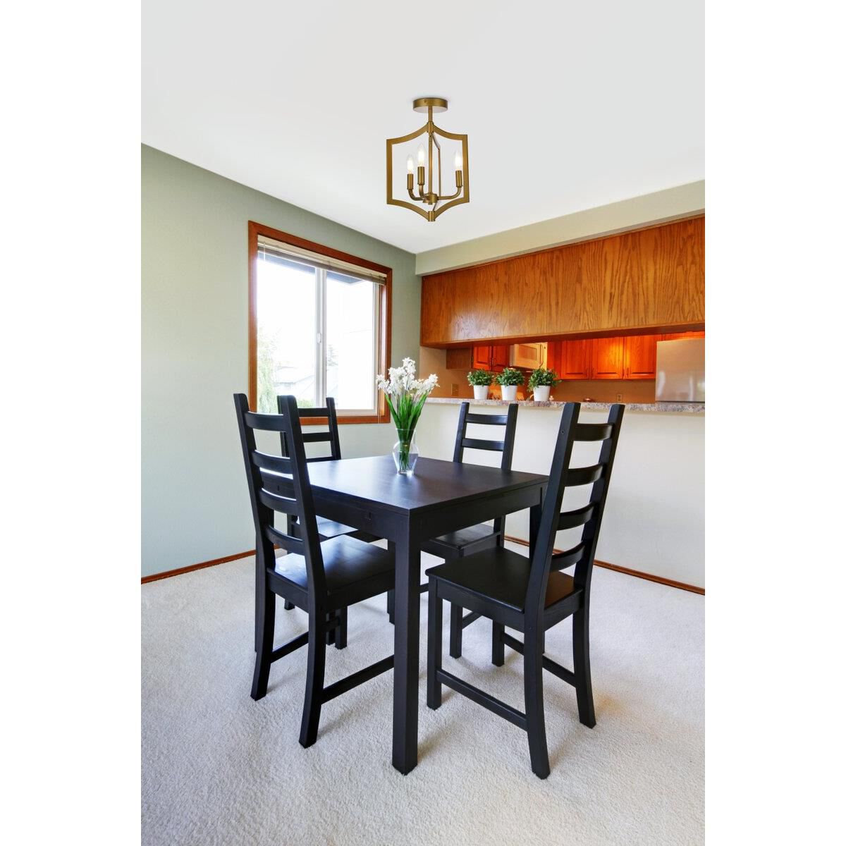 Kiera 12 Inch 3 Light Flush Mount by Elegant Lighting