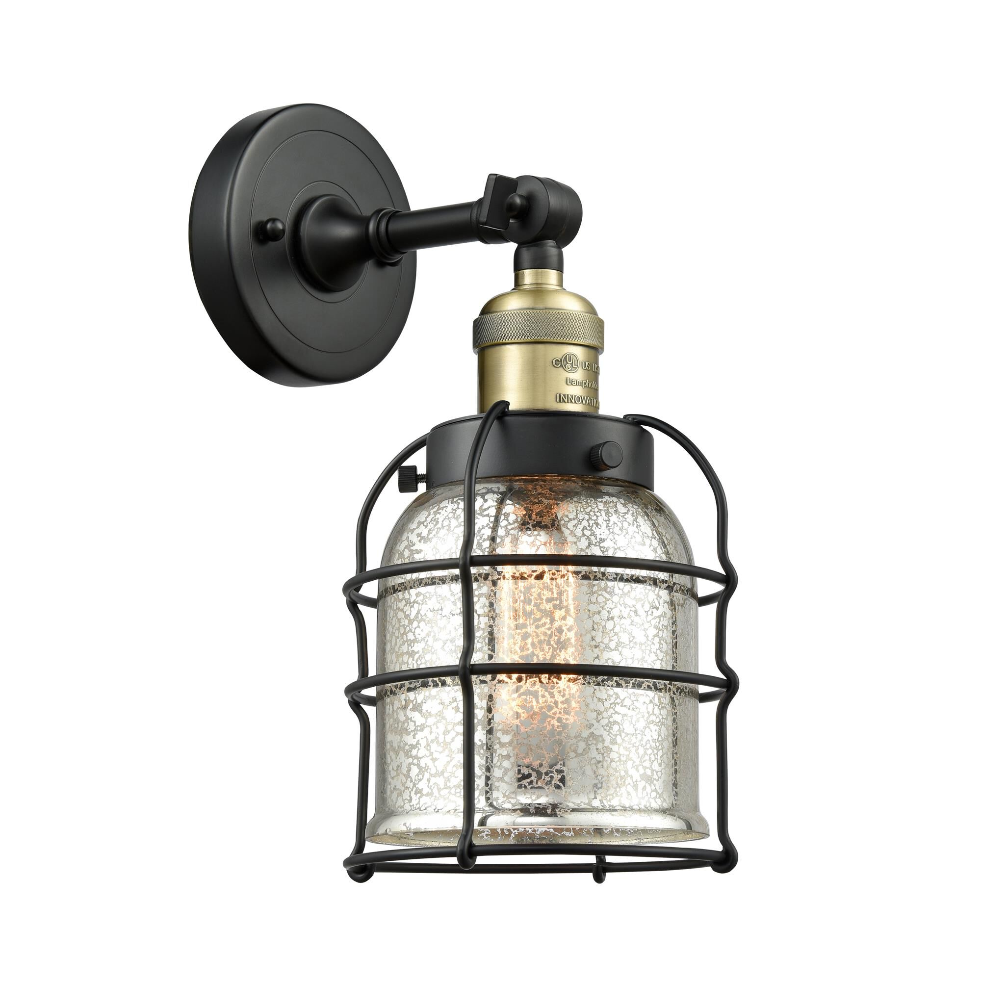 Shown in Black Antique Brass finish and Silver Plated Mercury glass