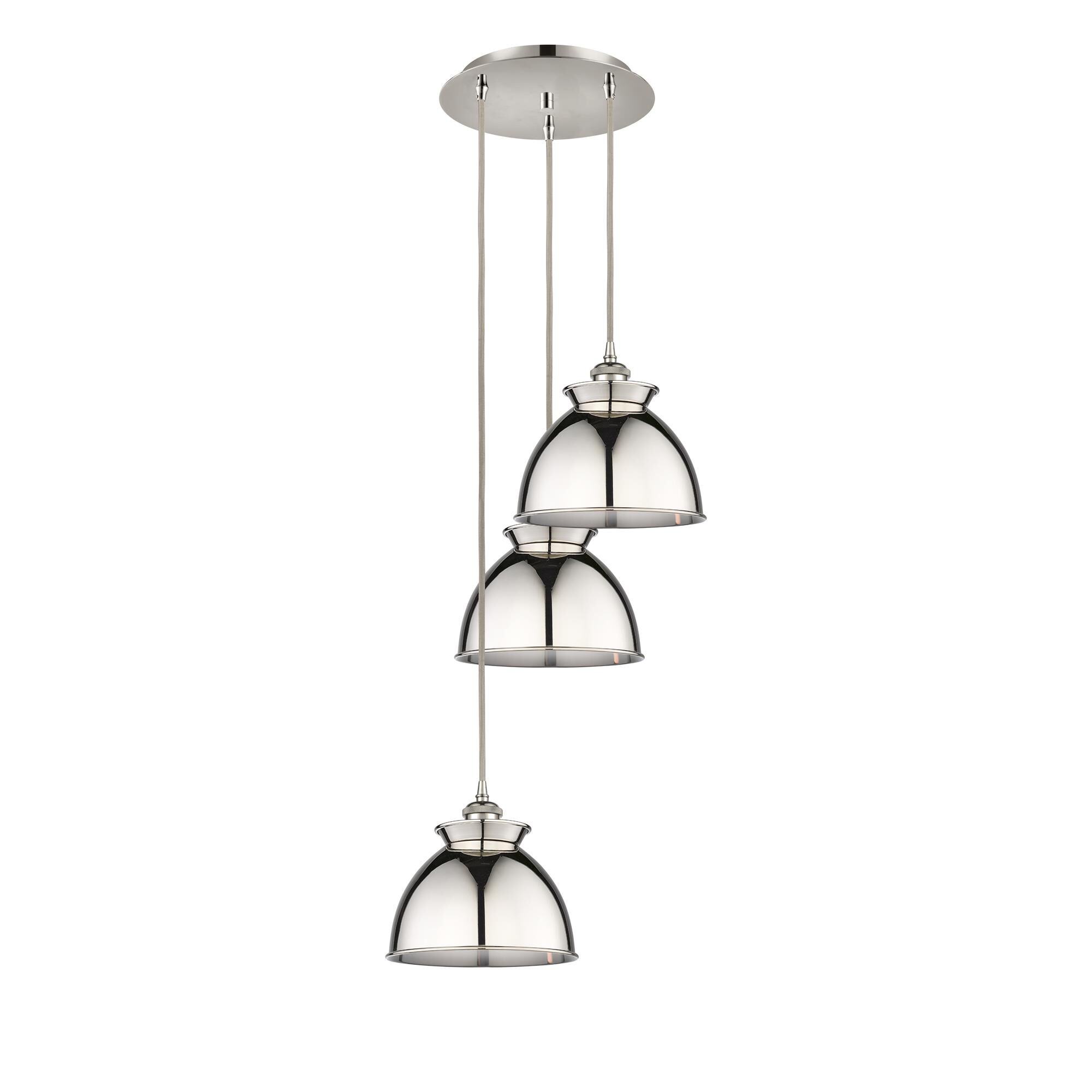 Shown in Polished Nickel finish and Polished Nickel shade
