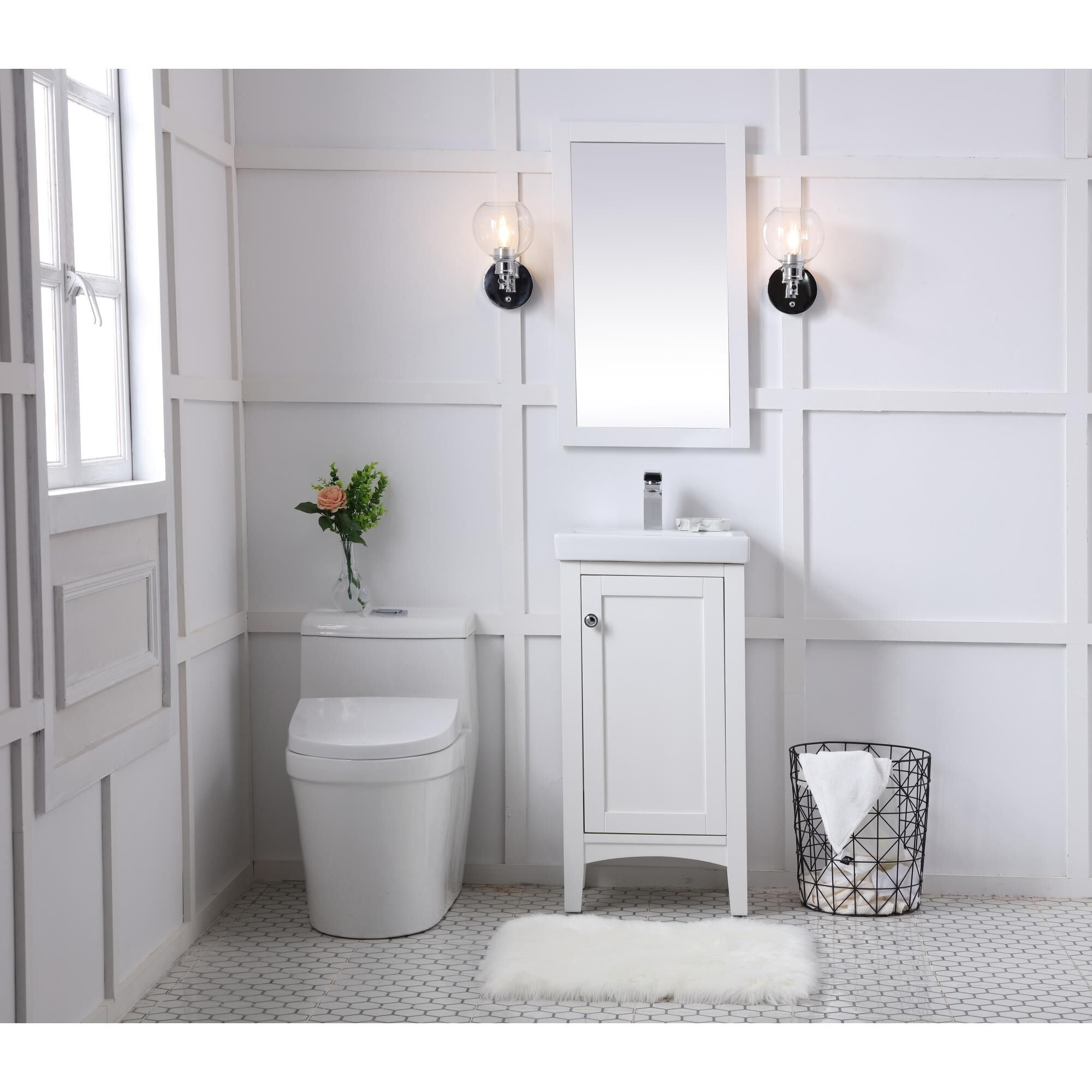 Shown in White finish