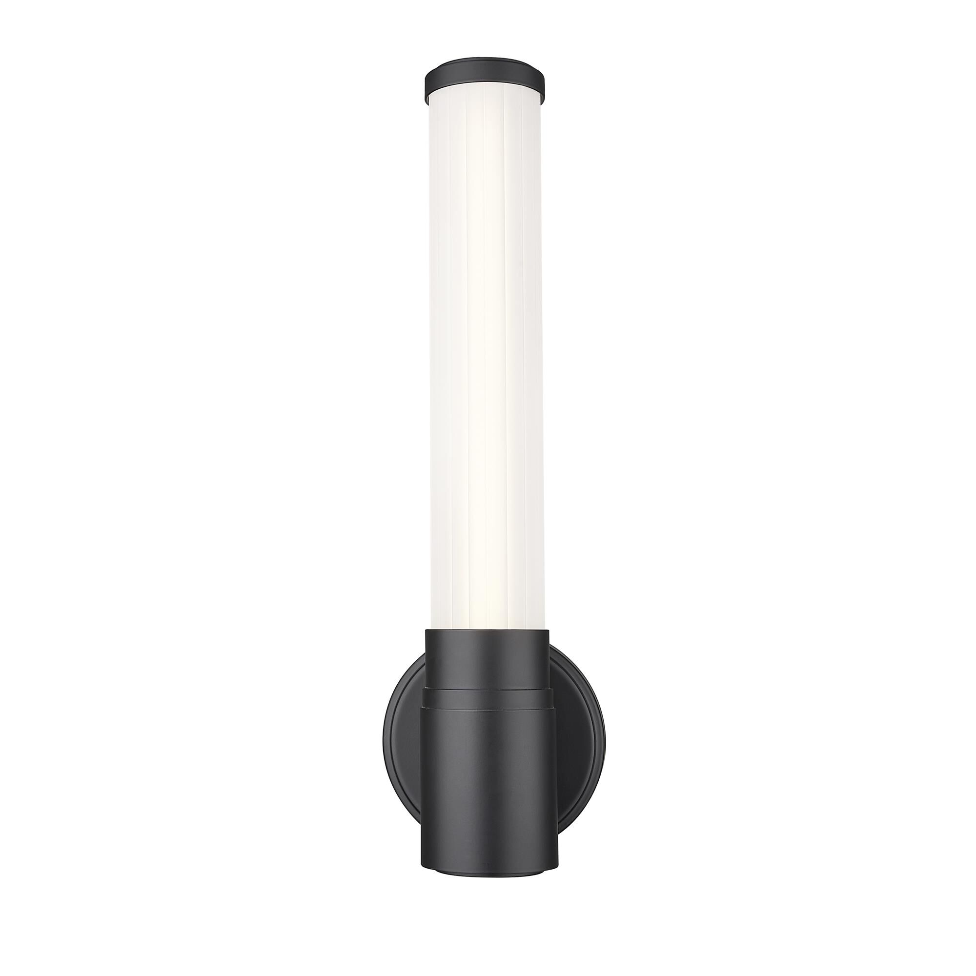 Shown in Matte Black finish and Opal White glass and Opal White shade