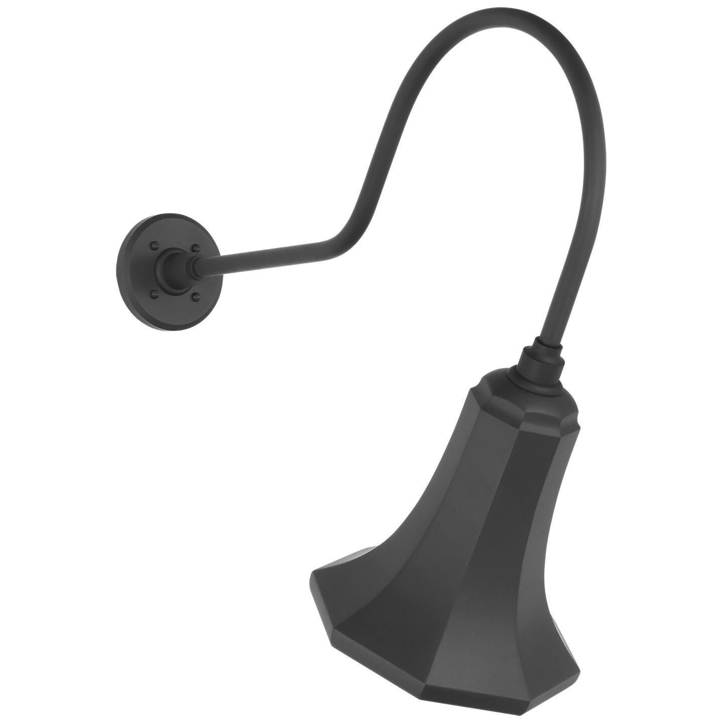 Shown in Matte Black finish and Black shade