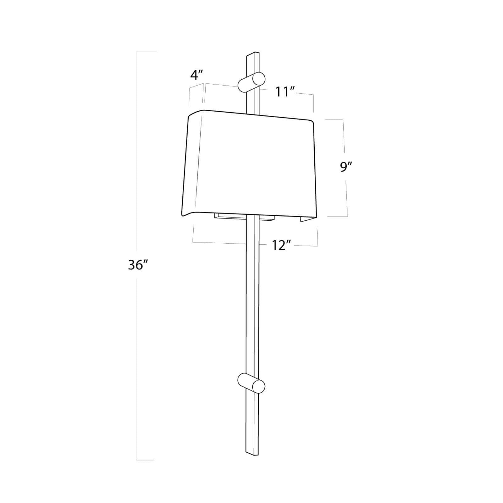 Taurus 36 Inch Wall Sconce by Regina Andrew