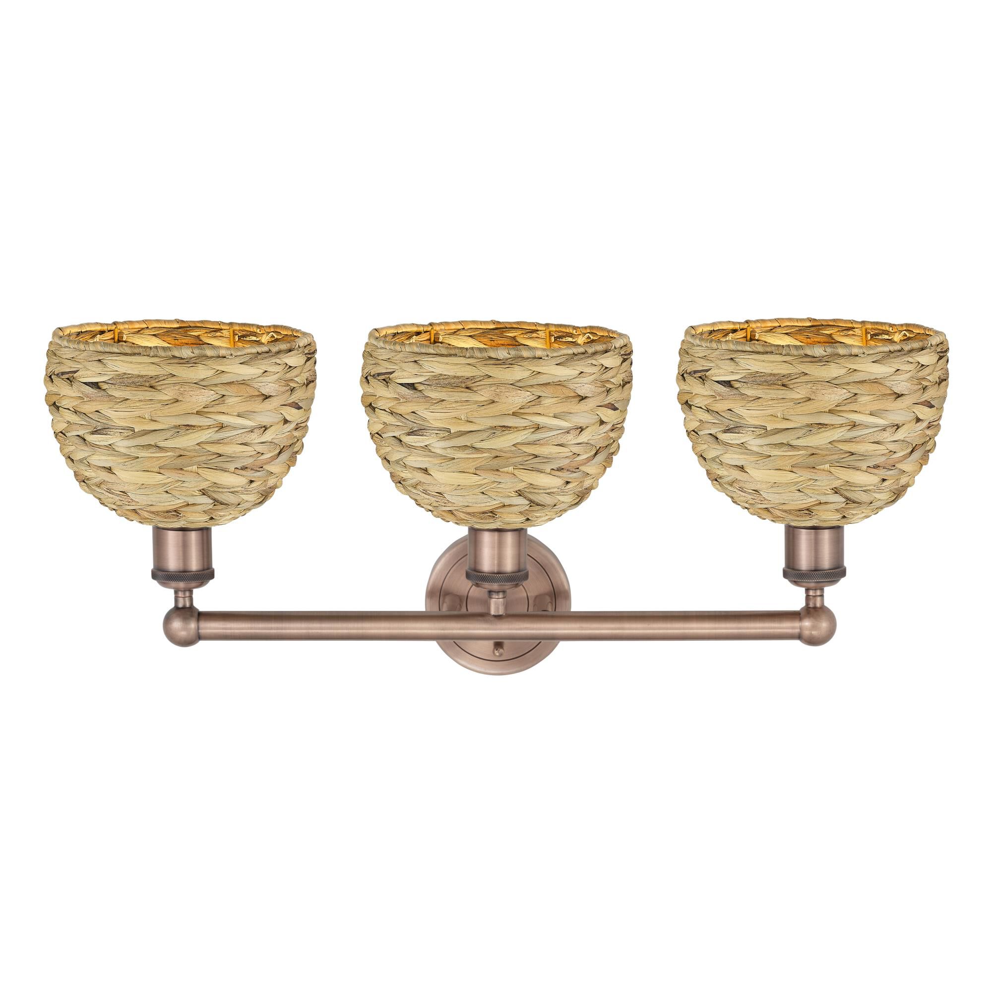 Bruno Marashlian Woven Rattan 26 Inch Bath Vanity Light by Innovations Lighting
