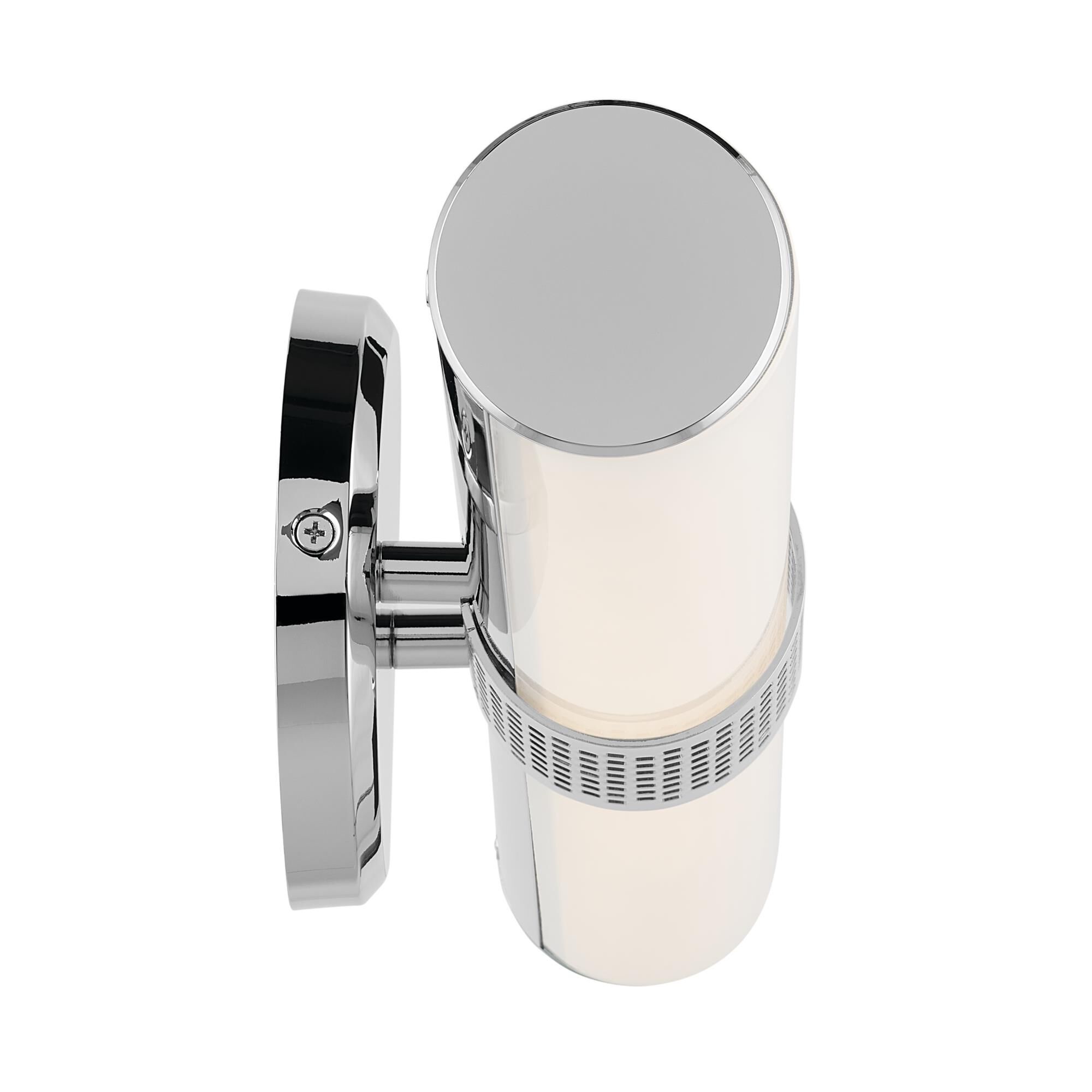 Shown in Chrome finish and Clear with Painted White Inside glass