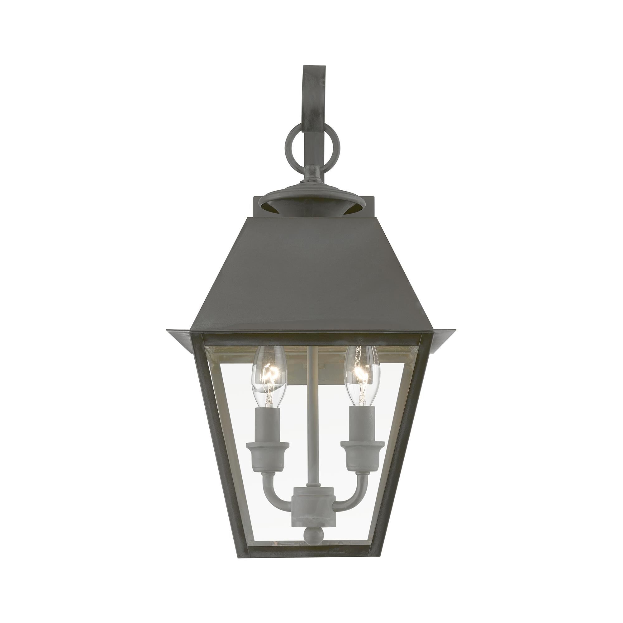 Shown in Charcoal finish and Clear glass