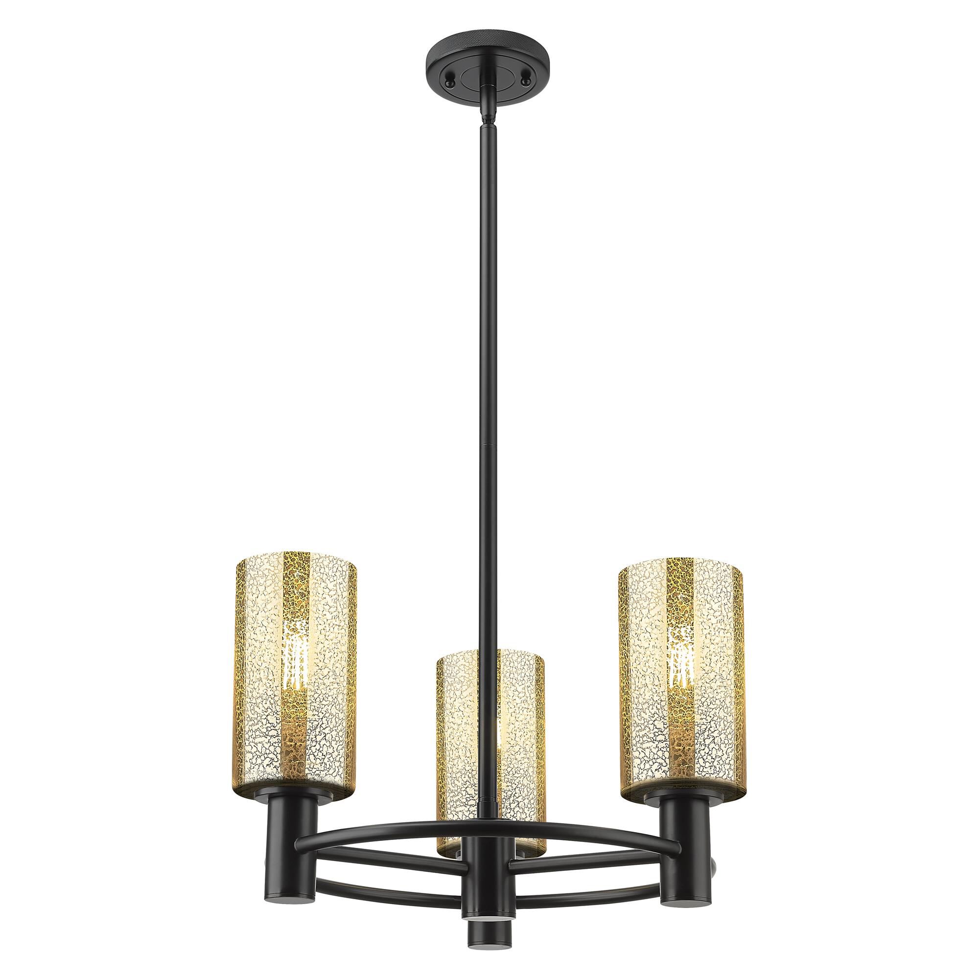 Shown in Matte Black finish and Mercury glass