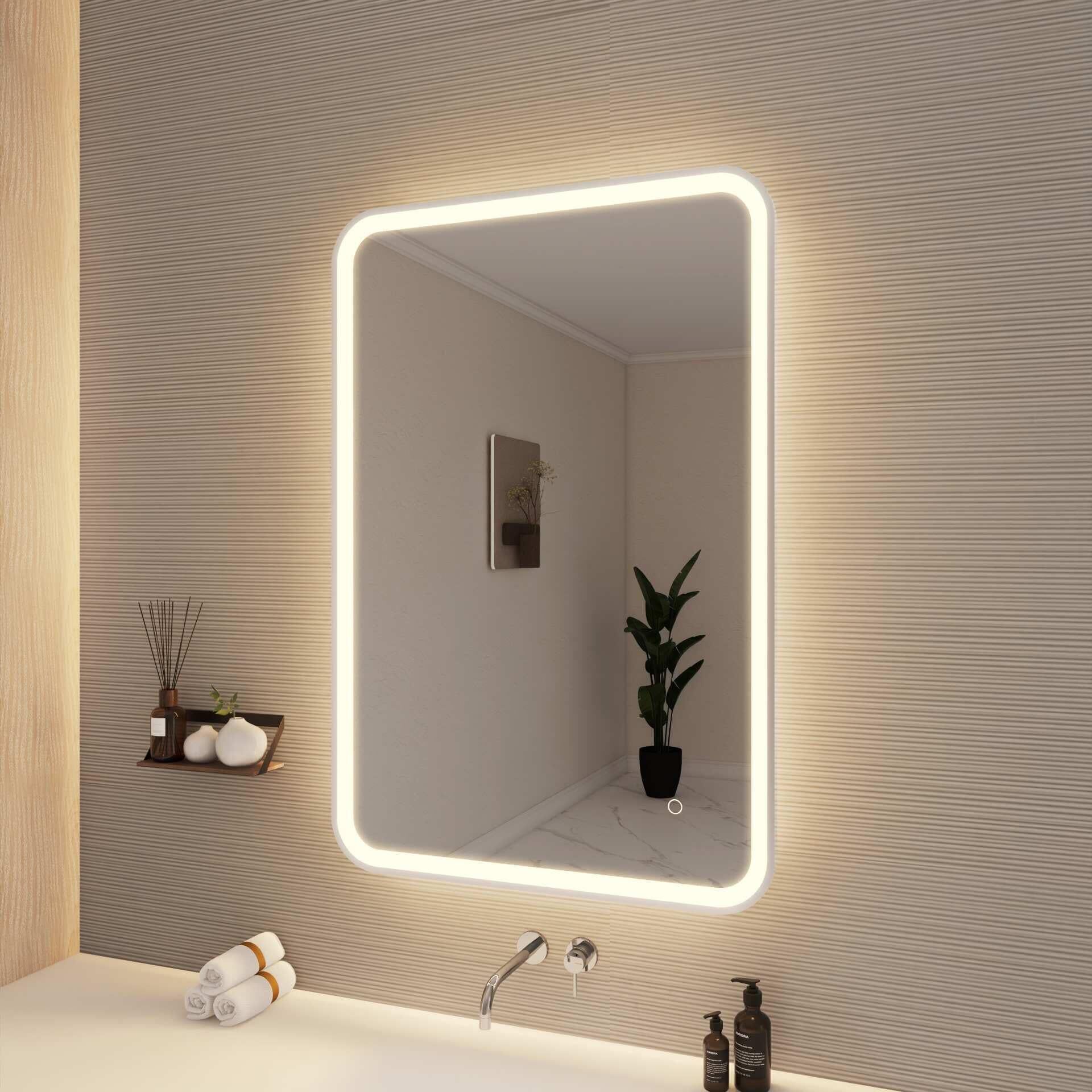 Harmoni 40 Inch Rectangular LED Lighted Mirror by Elegant Decor