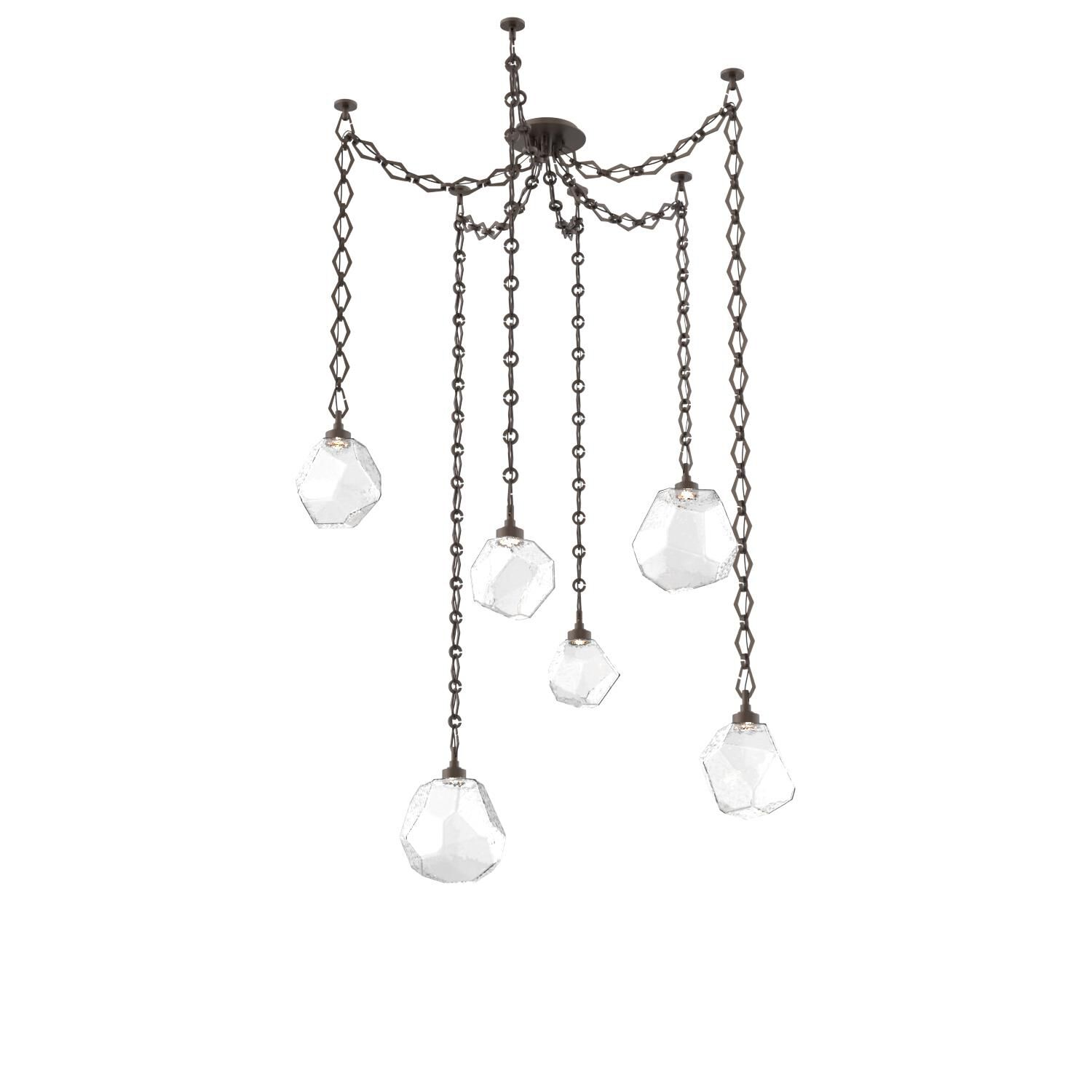 Levi Wilson Gem 17 Inch Multi Pendant Light by Hammerton Studio