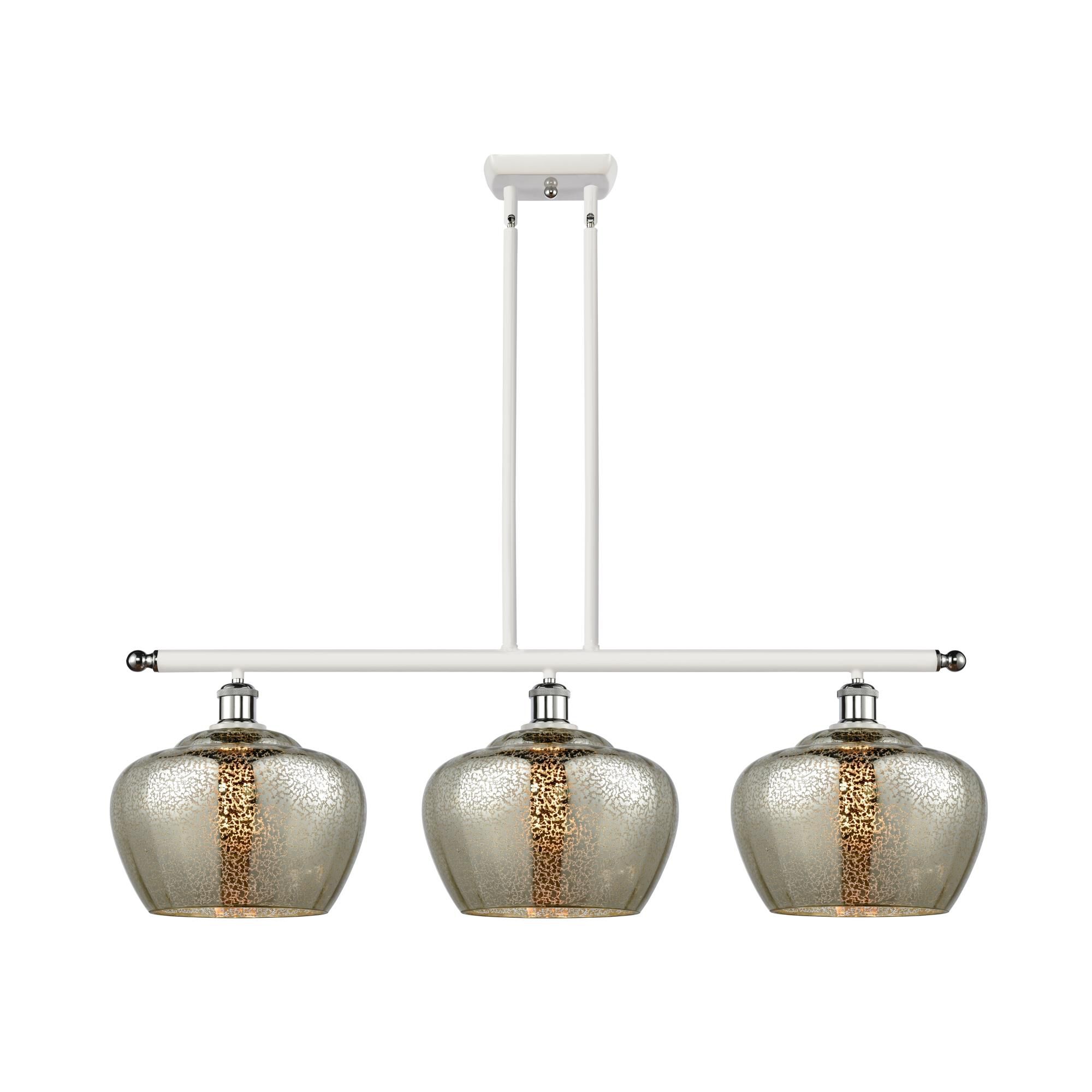 Shown in White And Polished Chrome finish and Bowl glass and Glass shade and Polished Chrome accent