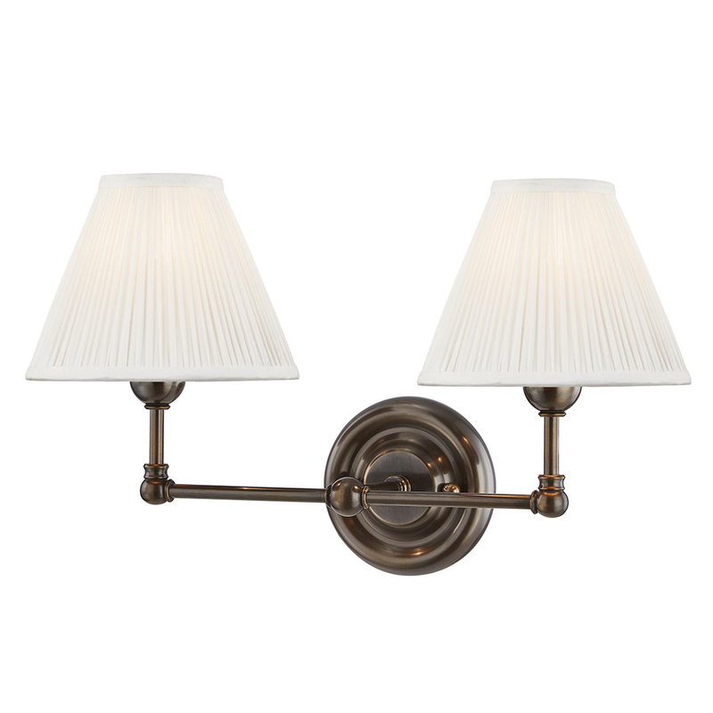 Mark D. Sikes Classic No. 1 Medium 2 Light Wall Sconce by Hudson Valley Lighting