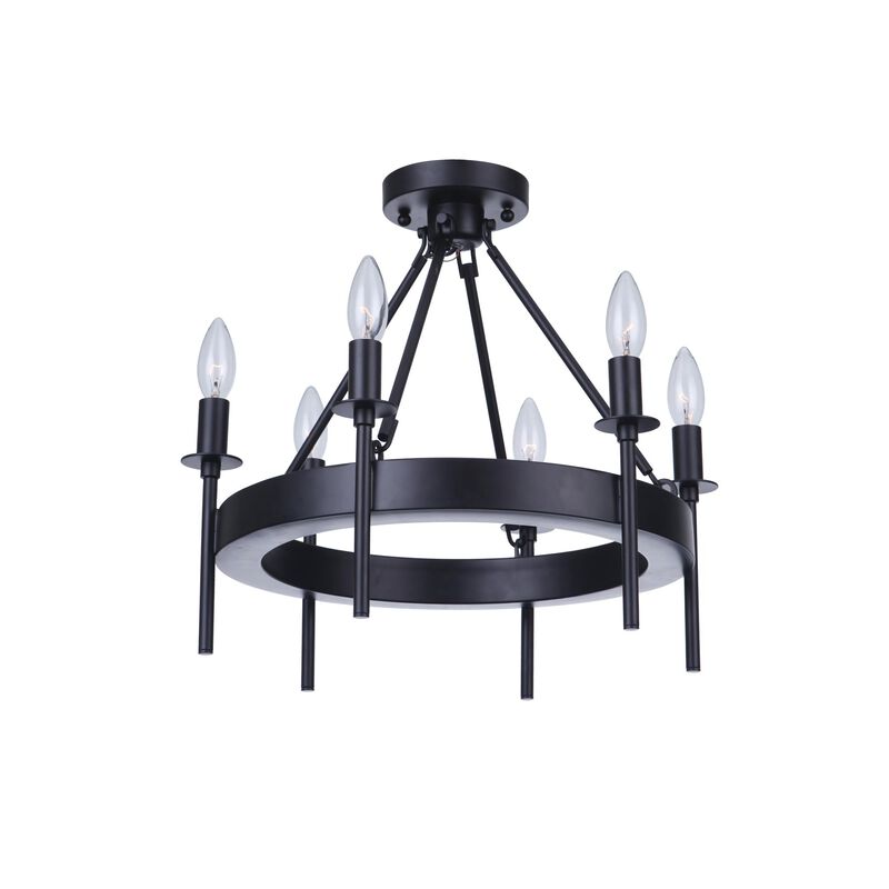 Larrson 17 Inch 6 Light Semi Flush Mount by Craftmade