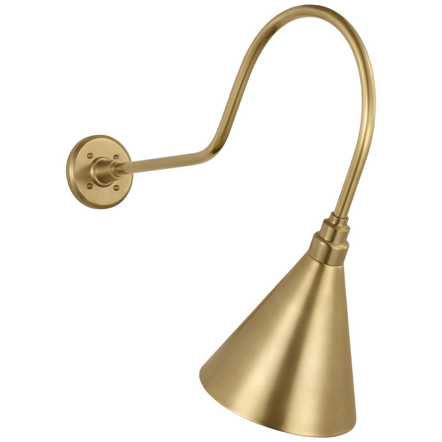 Shown in Hand-Rubbed Antique Brass finish and Gold shade