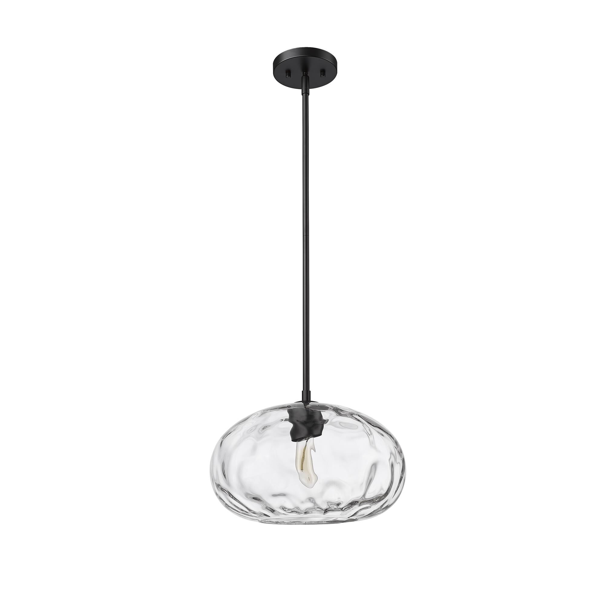Shown in Matte Black finish and Clear glass