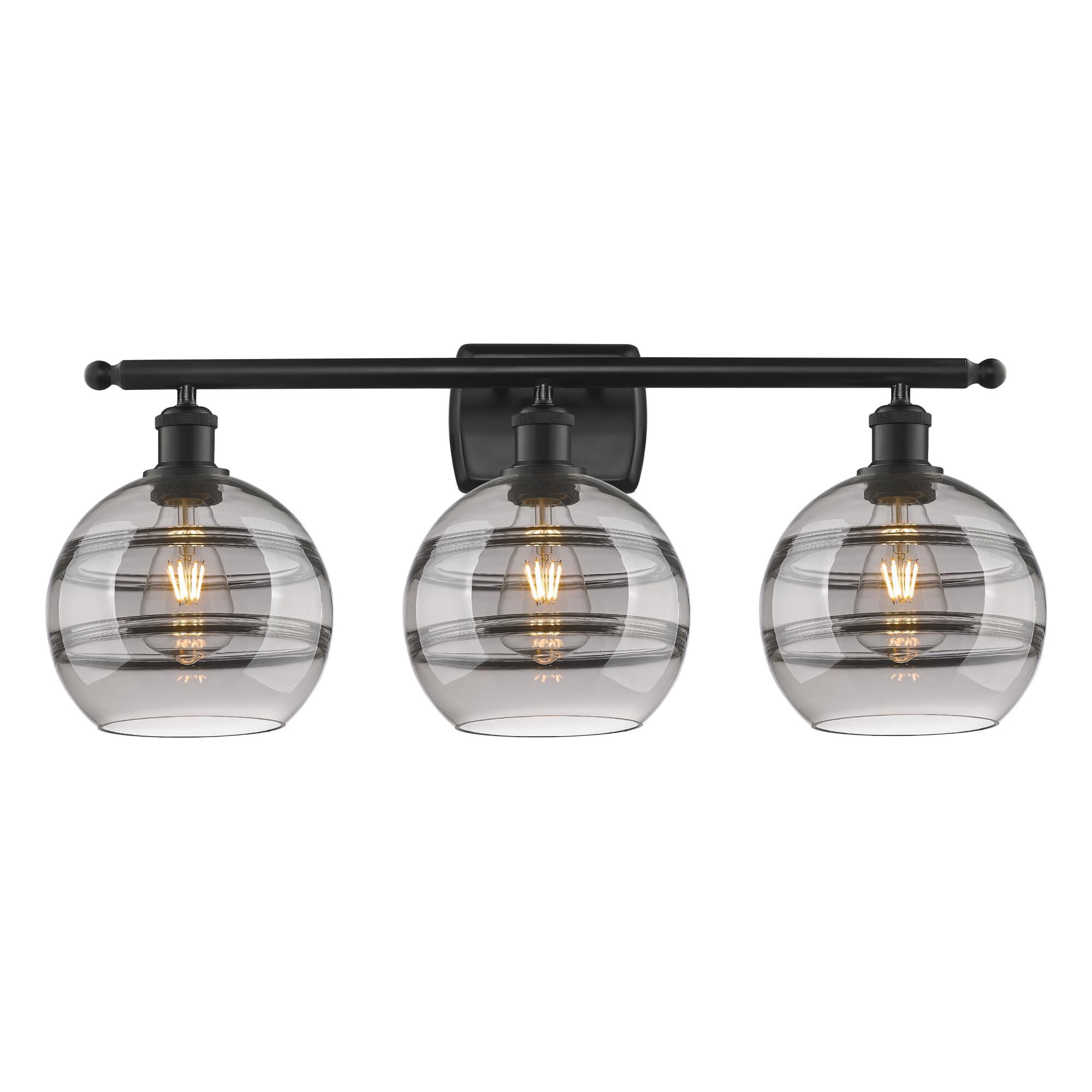 Shown in Matte Black finish and Light Smoke glass