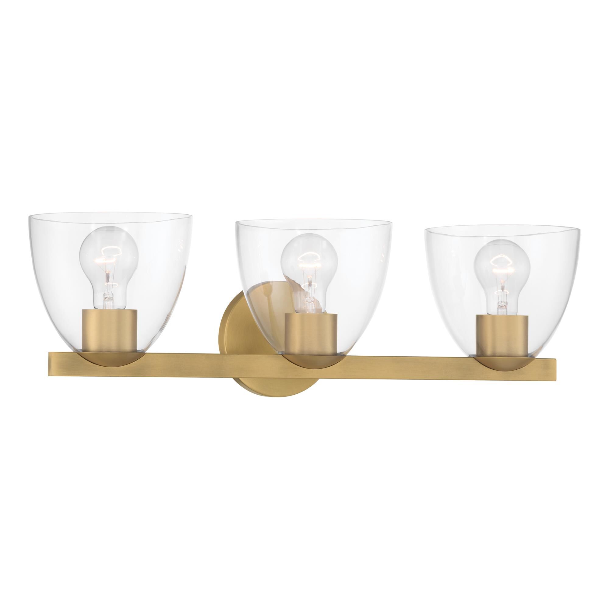 Shown in Legacy Brass finish and Clear glass