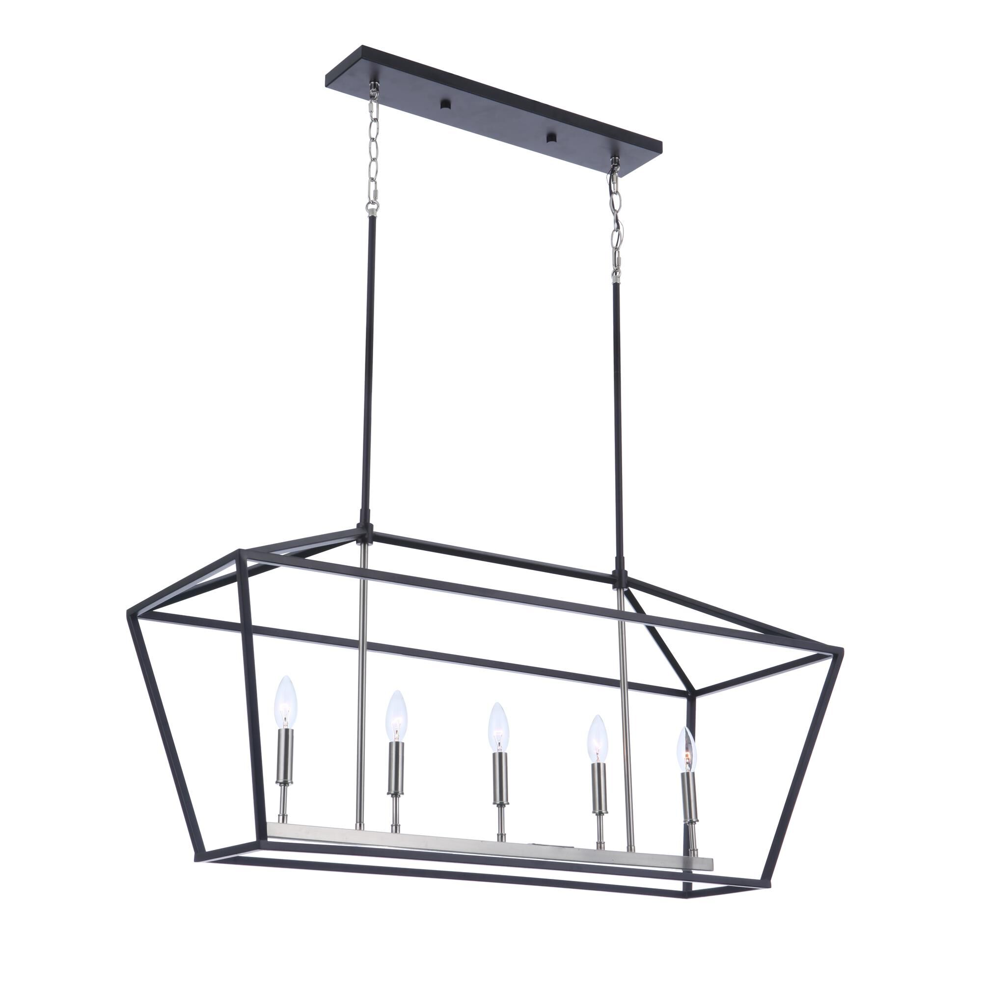 Shown in Flat Black/Brushed Polished Nickel finish