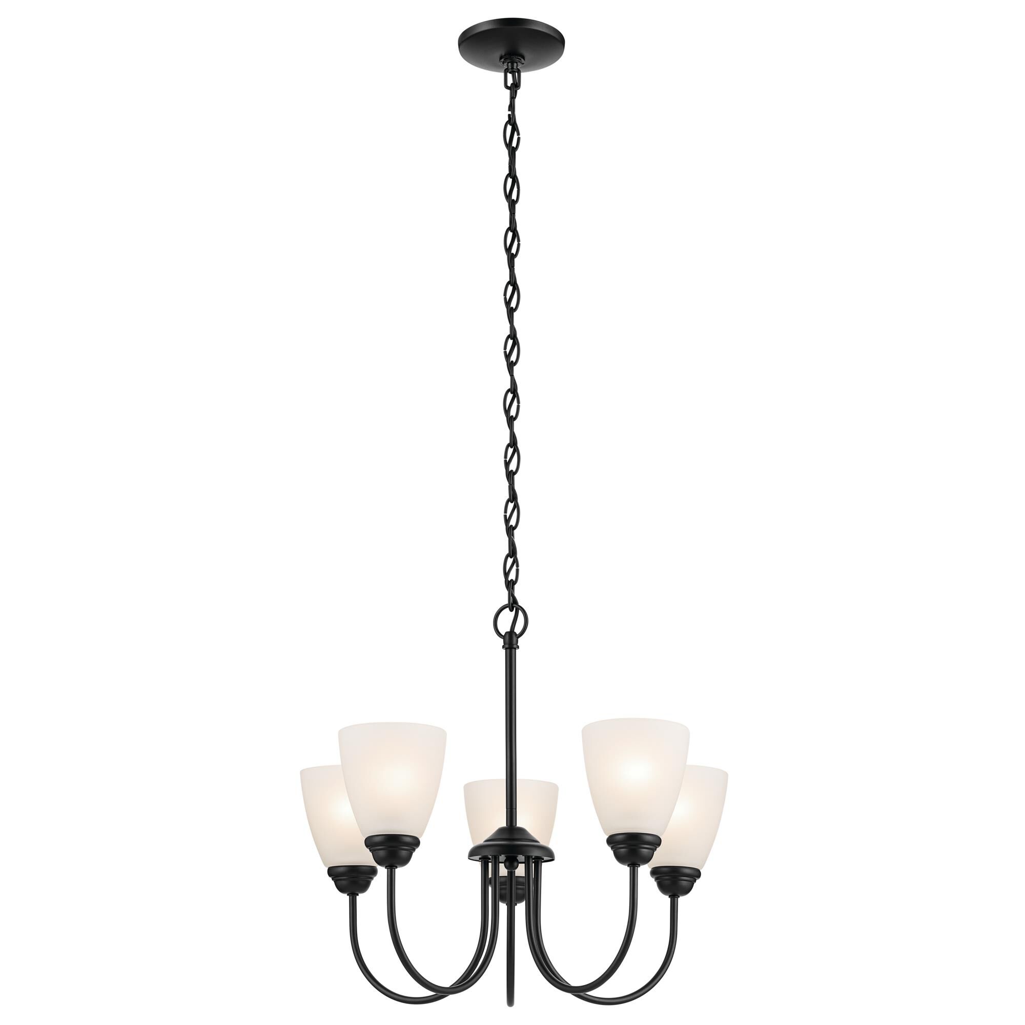 Shown in Black finish and Clear Satin Etched glass