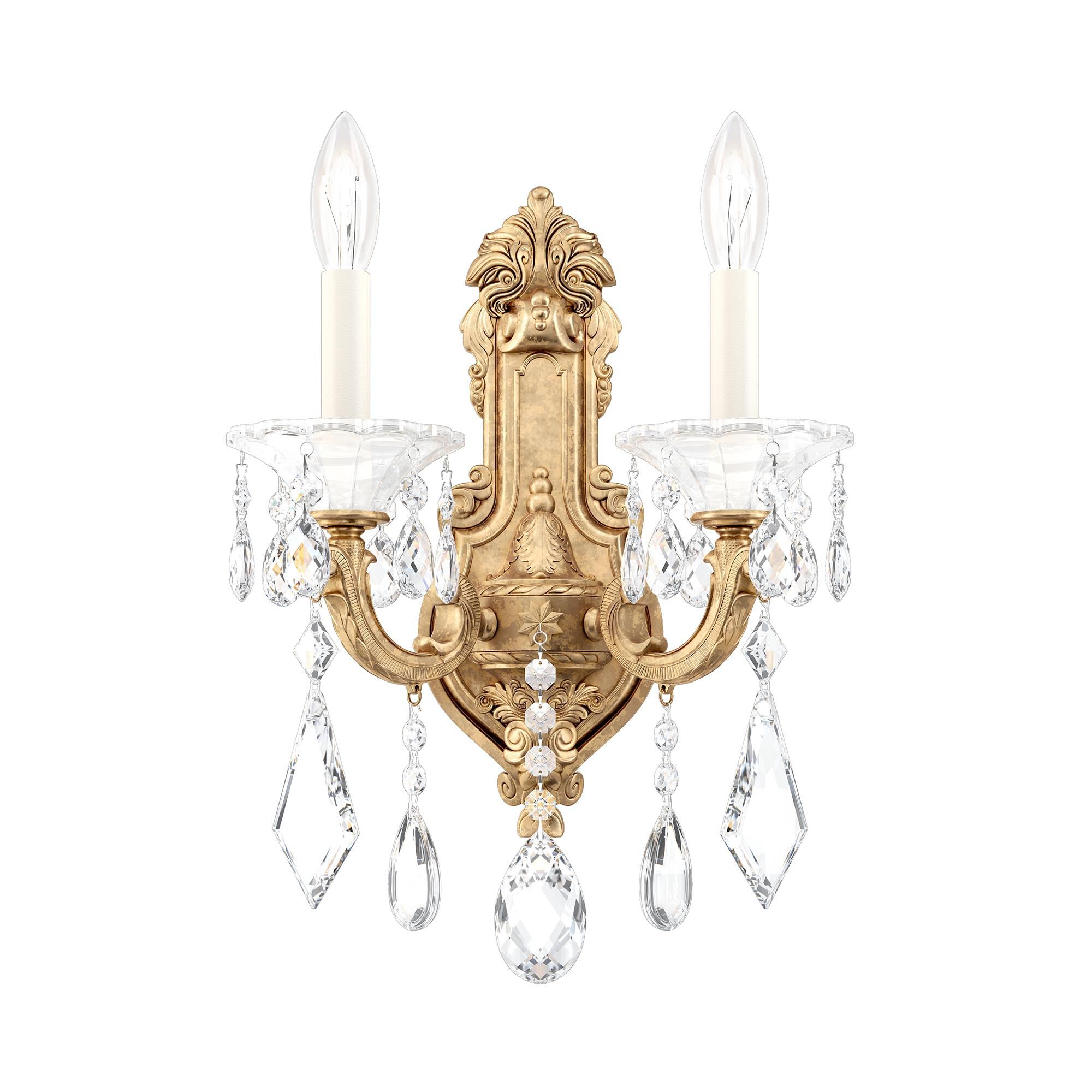 Shown in French Gold finish and Clear Radiance crystal