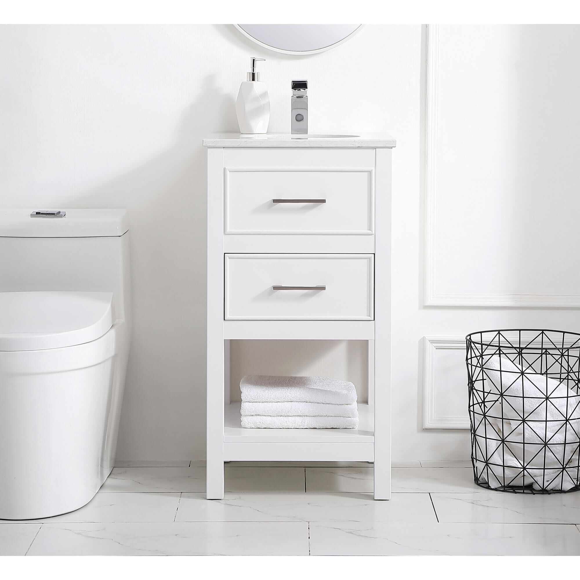 Shown in White finish