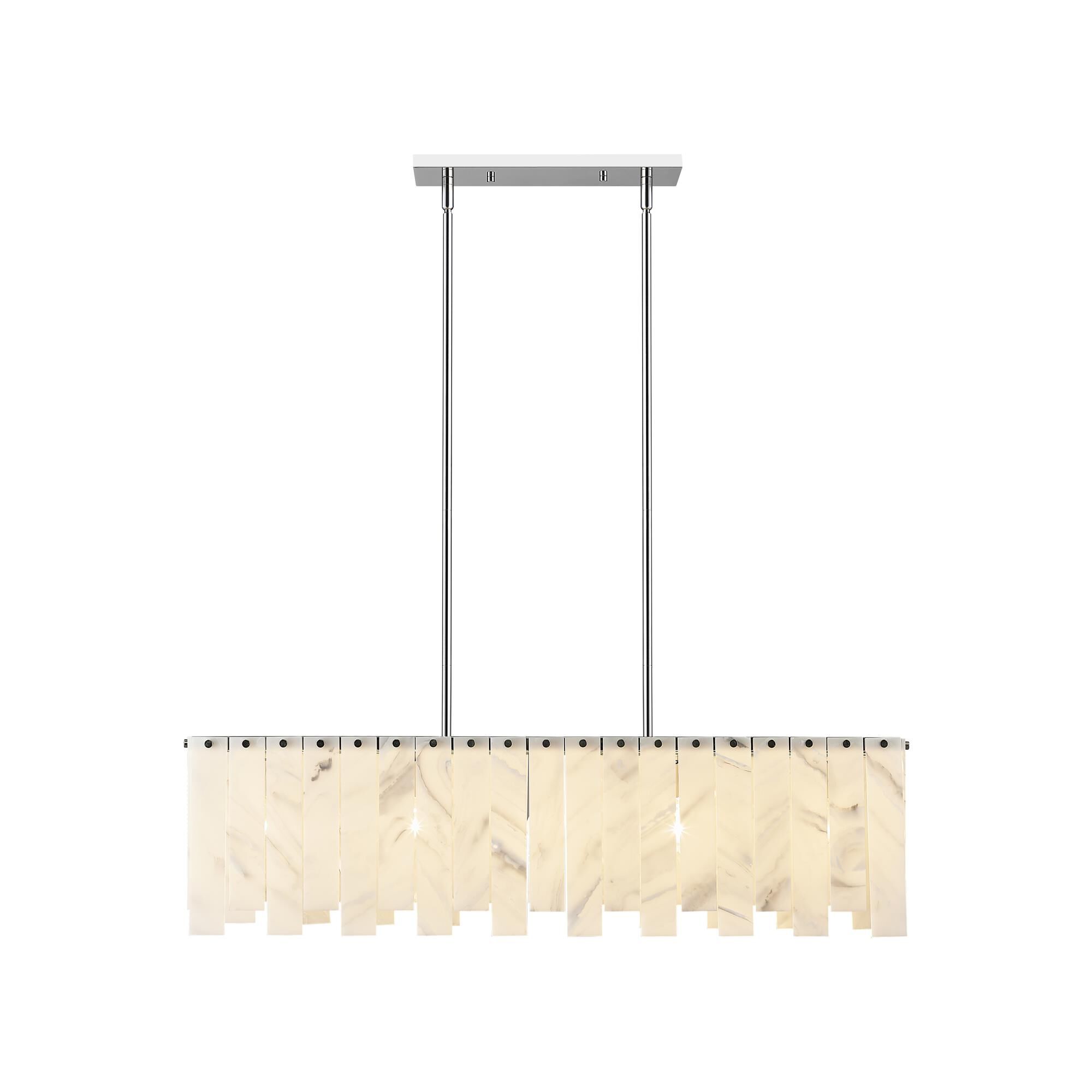 Shown in Polished Nickel finish and Alabaster Resin shade