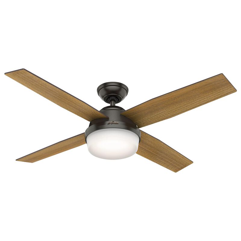 Dempsey 52 Inch Ceiling Fan with Light Kit by Hunter Fan