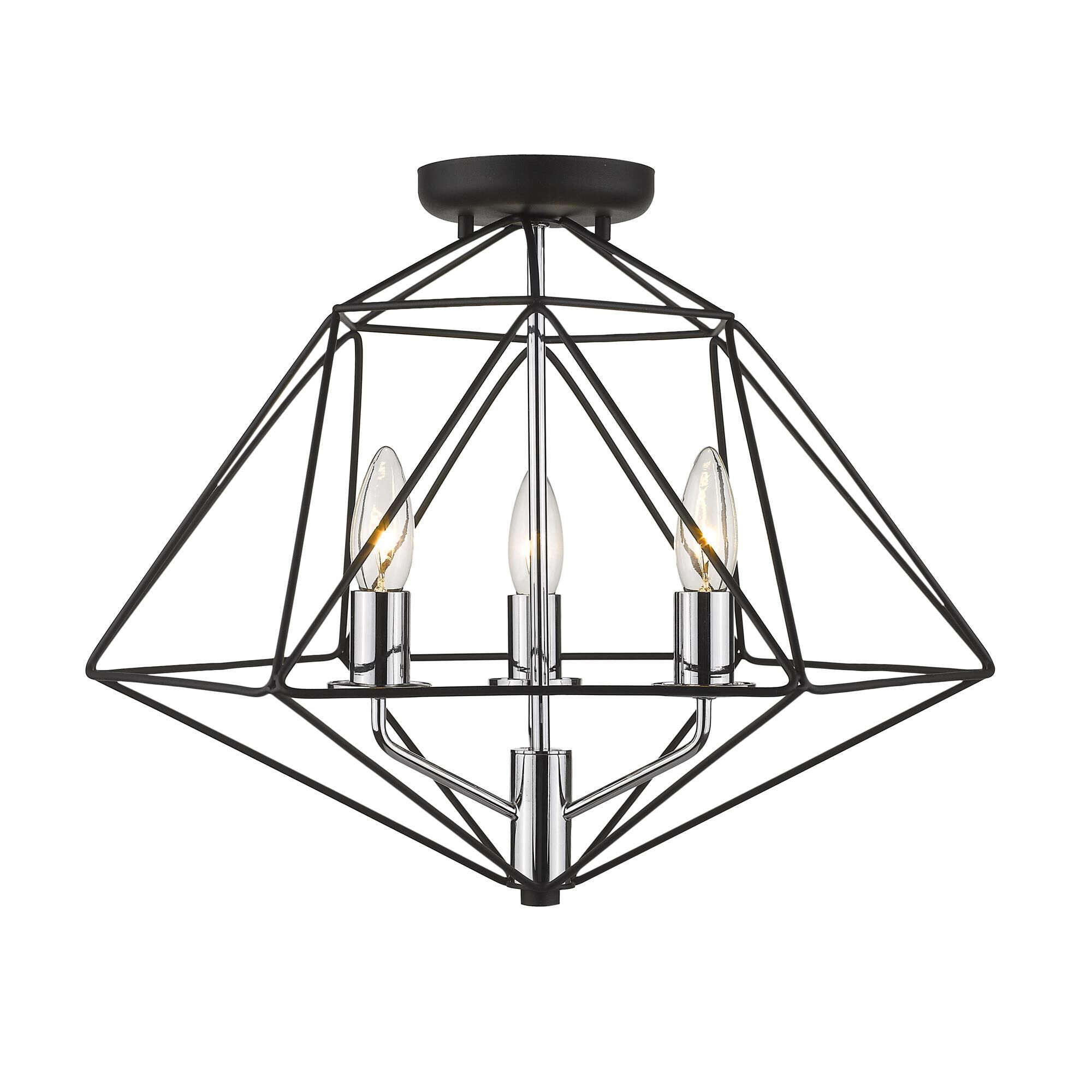 Shown in Matte Black + Chrome finish and Steel glass and Steel shade