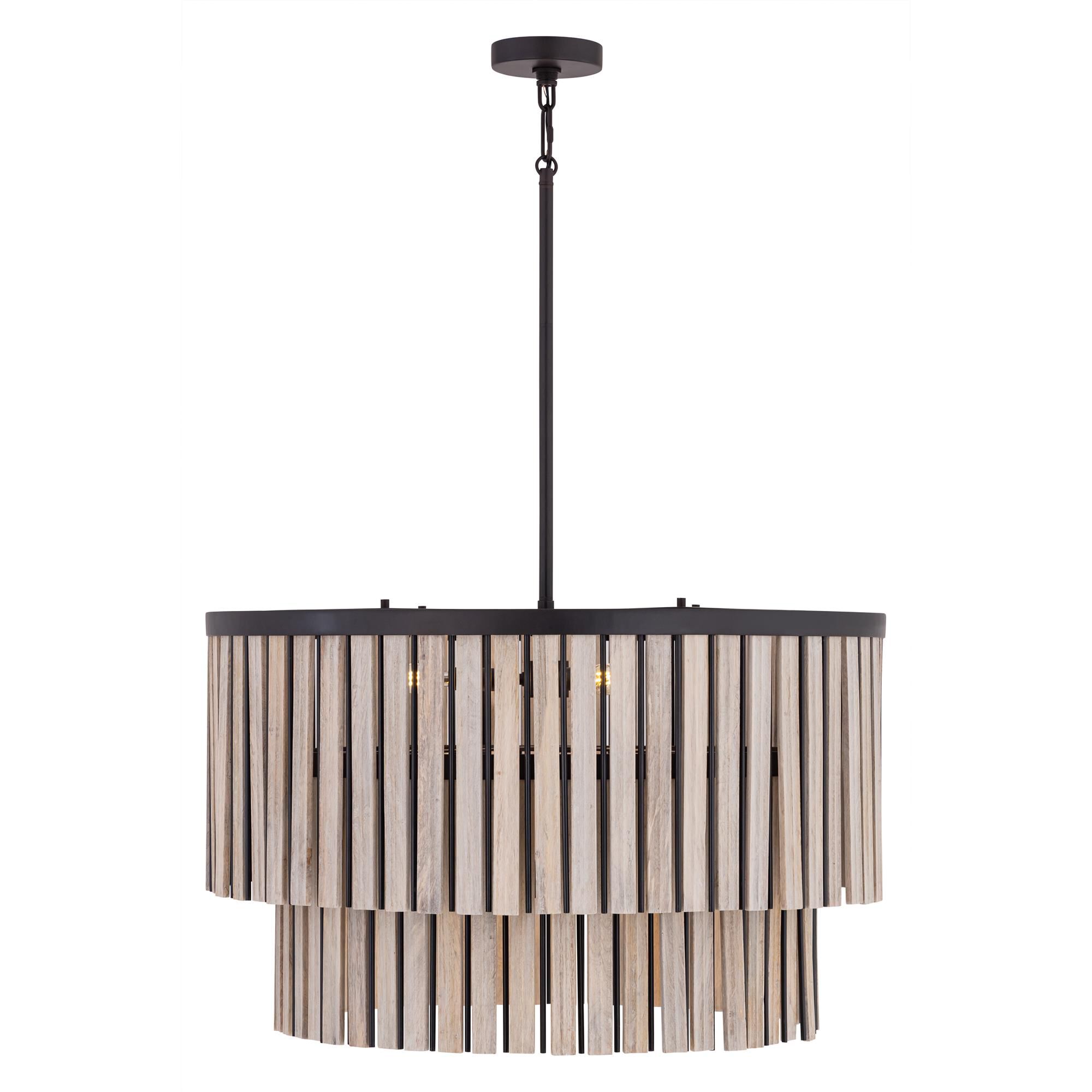 Shown in Dark Bronze finish and Whitewashed Wood shade