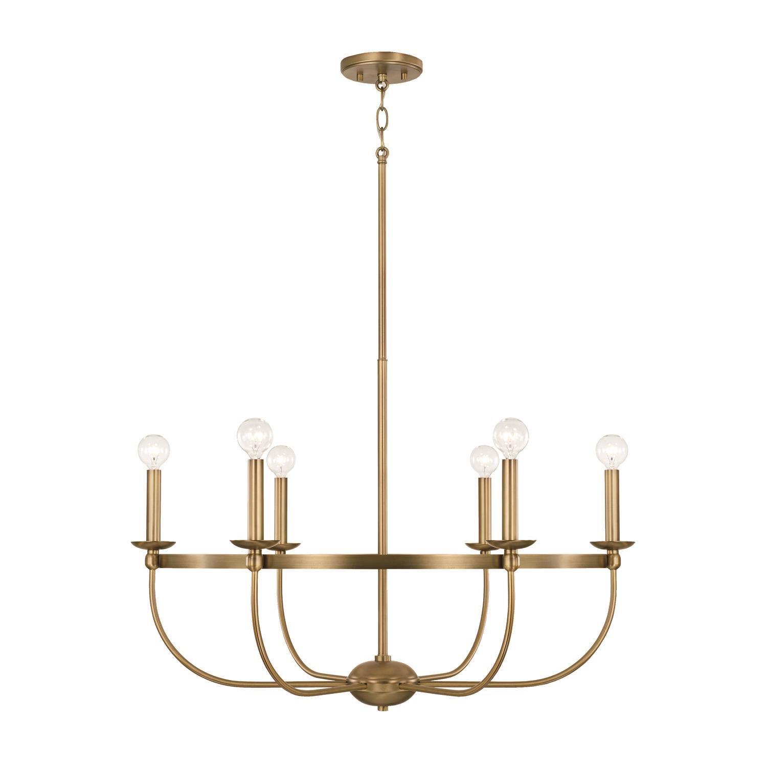 Rylann 30 Inch 6 Light Chandelier by Capital Lighting Fixture Company